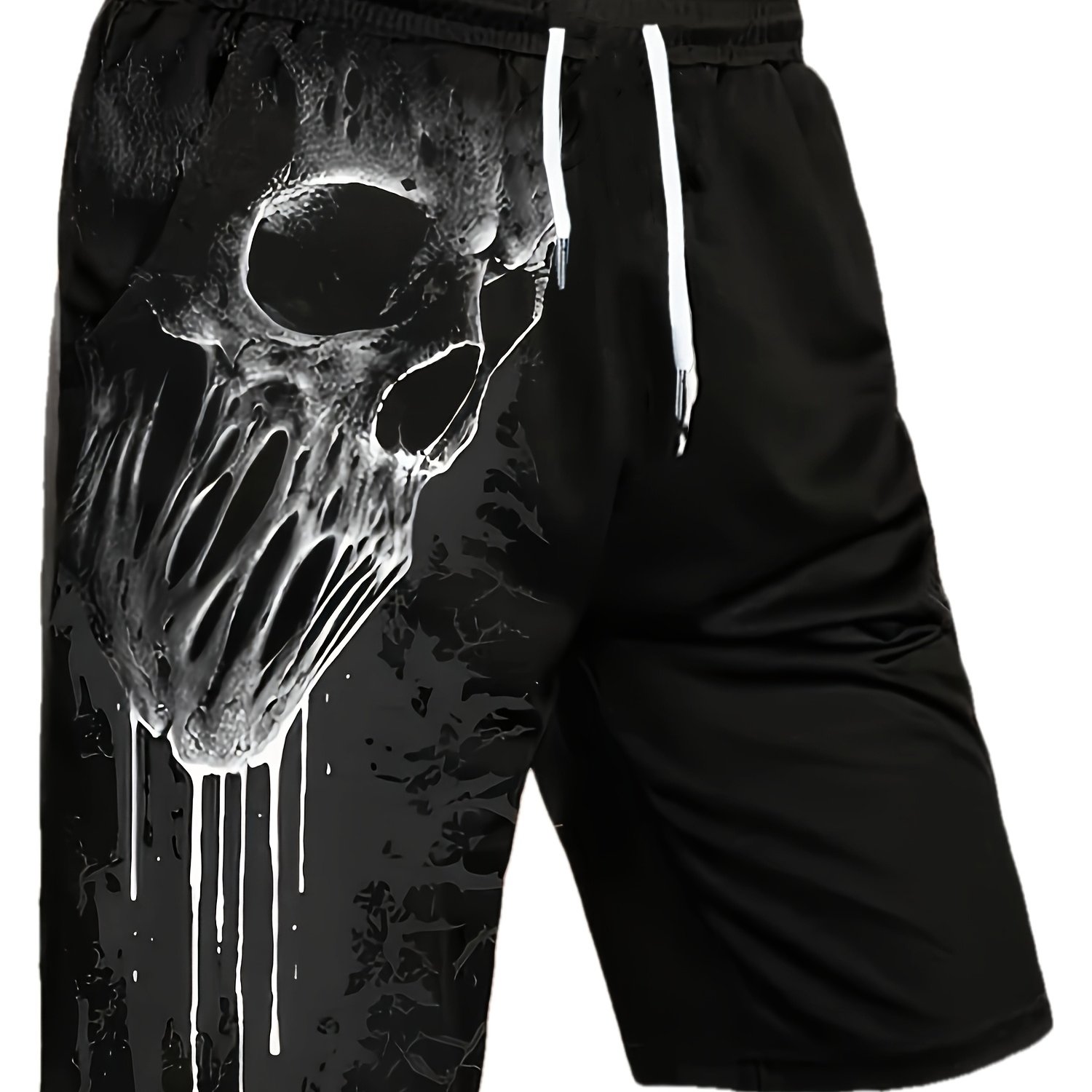 TEMU [men's 3d Printed Shorts] Men's 3d Printed Patterned Sports Shorts- Beach Shorts Mid-waist Casual Everyday Holiday Streetwear Draw Rope Elastic