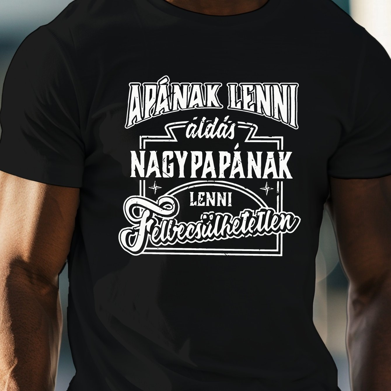 TEMU Humour Interesting Hungarian Print, Men's Round Crew Neck Short Sleeve Tee, Casual T-shirtcasual Comfy Lightweight Top For Summer