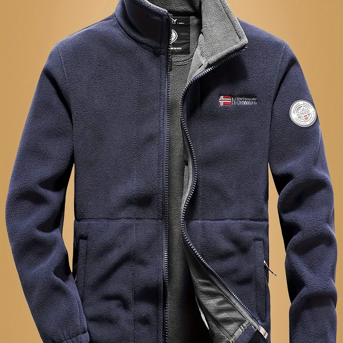 TEMU Autumn/winter New Jacket For Men, Casual Outdoor Double-sided Sweatshirt