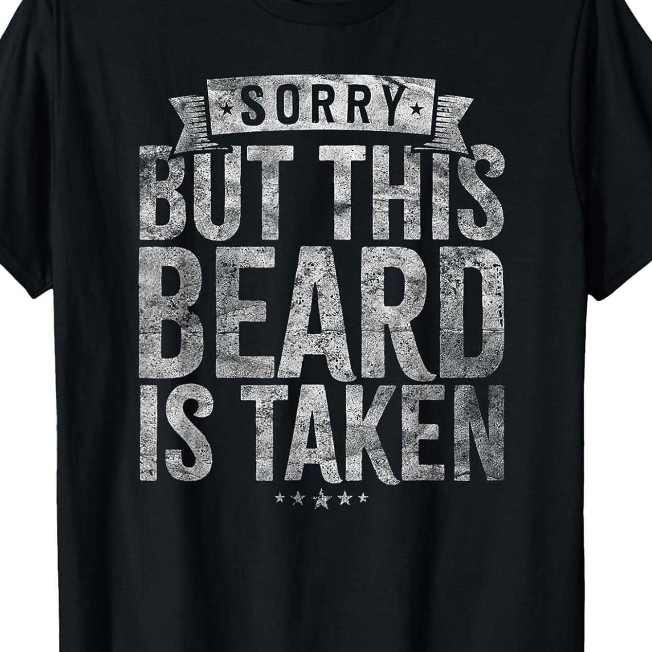 TEMU Men's Funny "sorry, This Beard " T-shirt - Oversized Beard Print Gift For Bearded Guys, Loose Size Tee With Humorous Message, Machine Washable