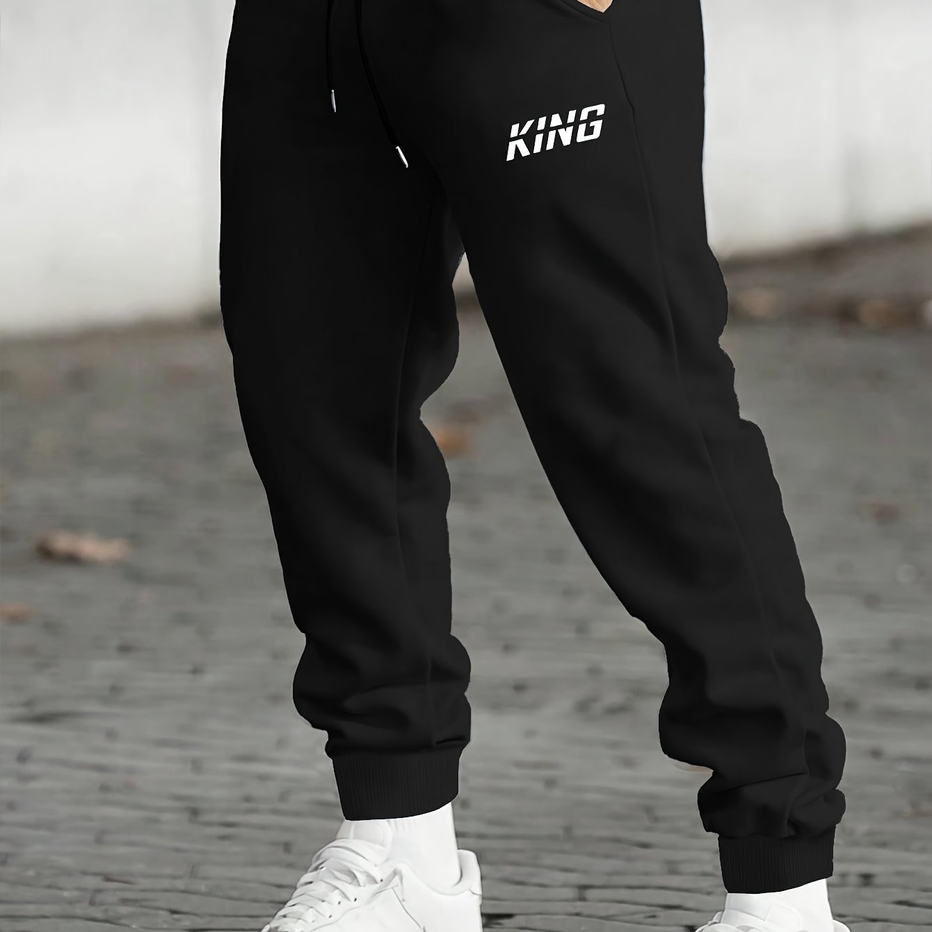 TEMU Letter Men's Casual Sweatpants, Comfortable Autumn/winter Sweatpants, Winter Casual Outdoor Joggers