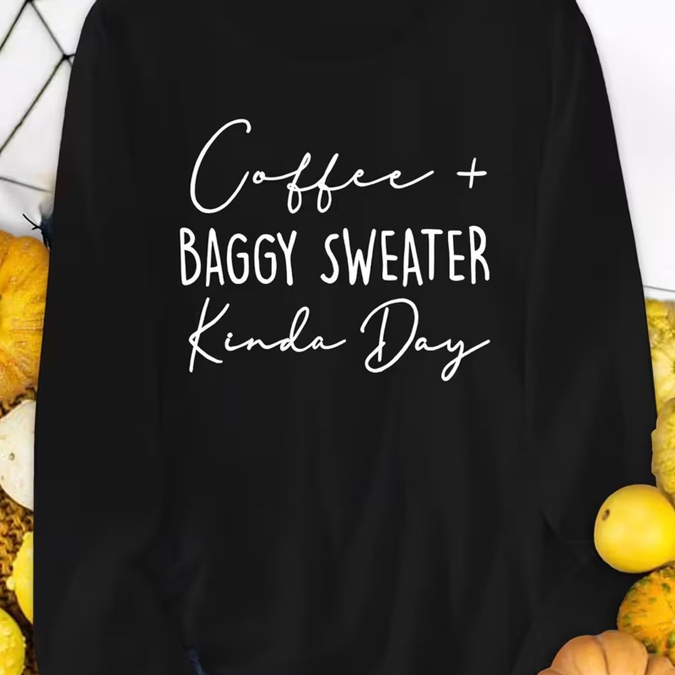 TEMU Plus Size, Plus-size Women's Clothing, Women's Oversized Loose Long-sleeve T-shirt With Coffin And Lazy Letter Pop Art Print, Comfortable And