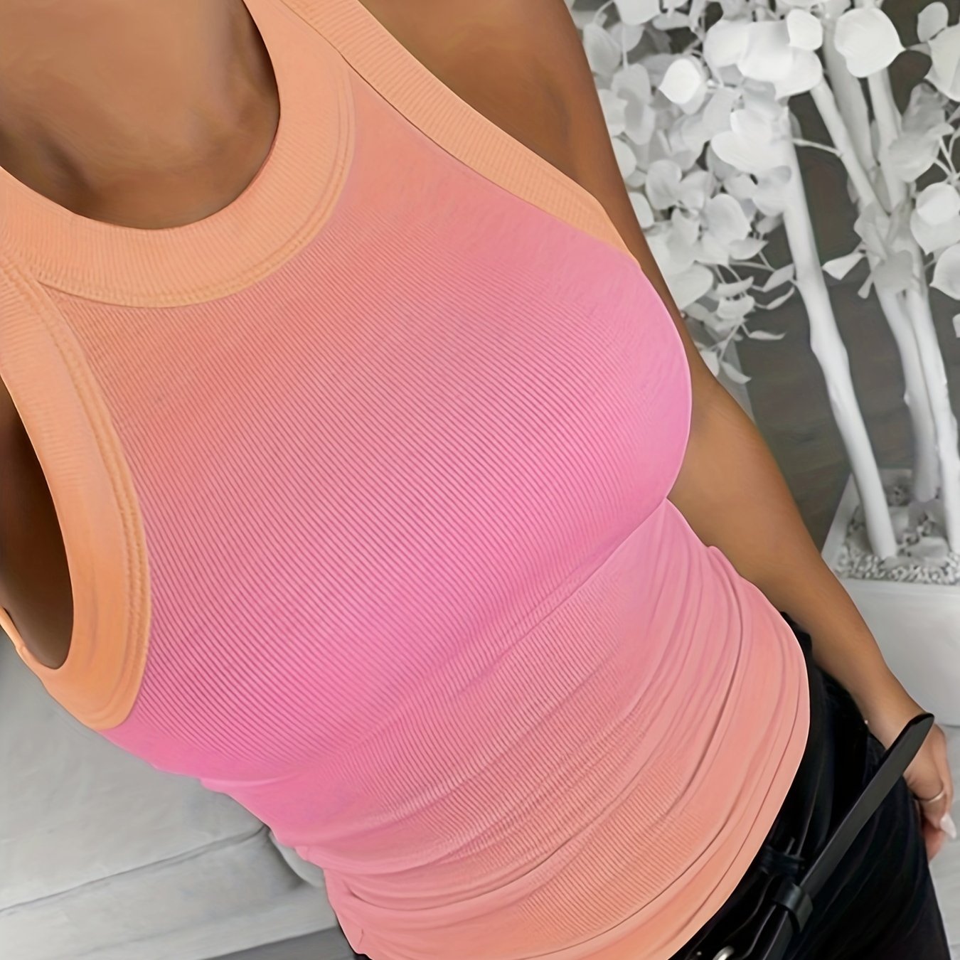 Tie-dye Print Slim- Tank Top