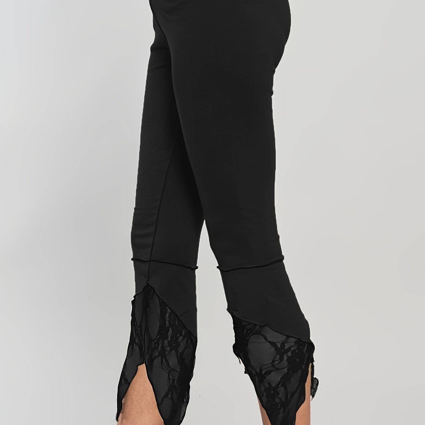 E-shop Modische Freizeit-Leggings im -Stil für das tägliche Pendeln als Hauskleidung. Hoch taillierte, einfarbige Capri-Leggings für Damen mit