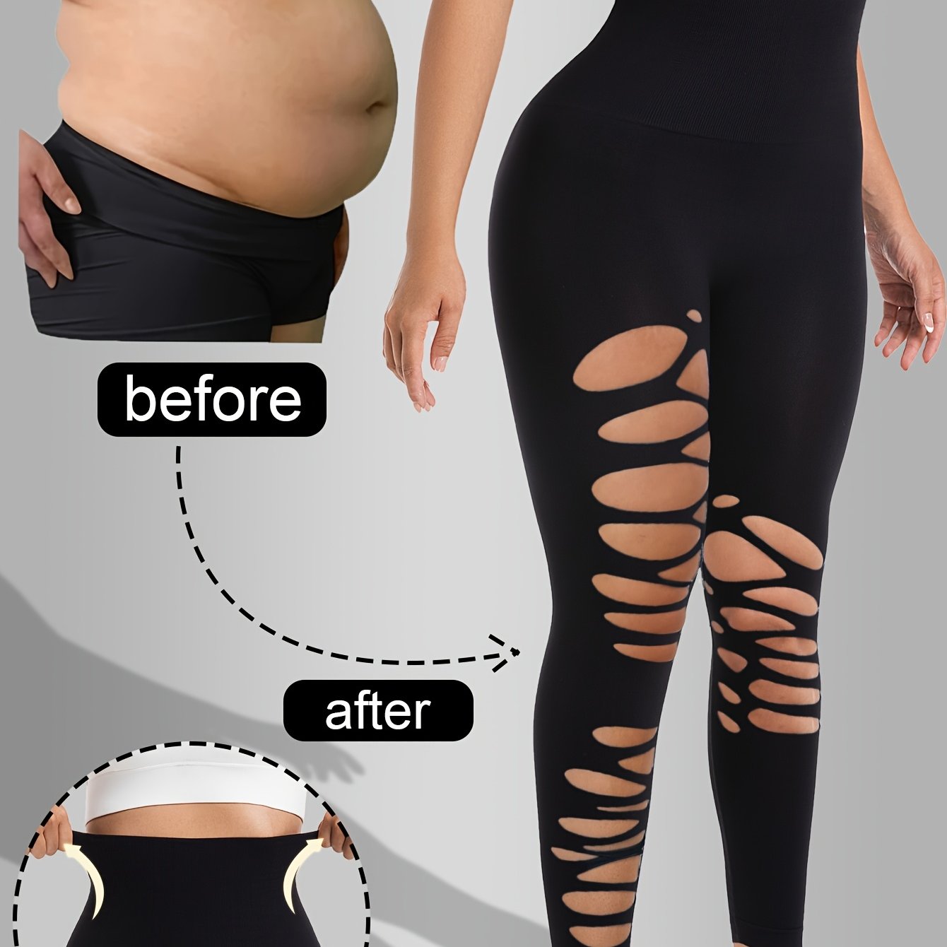 Image of Women's High-waisted Tummy Control -lifting Yoga Leggings - 7/8 Length Seamless Workout Pants With Stretch, Suitable For Gym, Pilates,, Fitness Pants, Machine Washable Workout Attire