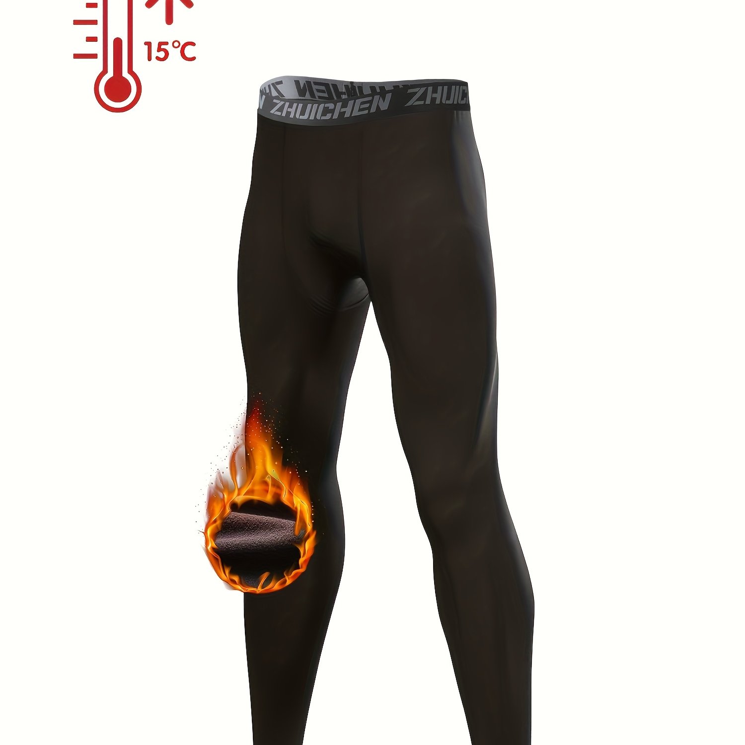 Image of 2025 Autumn Winter Fleece Leggings Warm Compression Base Layer Fitness Running Basketball Quick Dry Elastic Thick Training Base