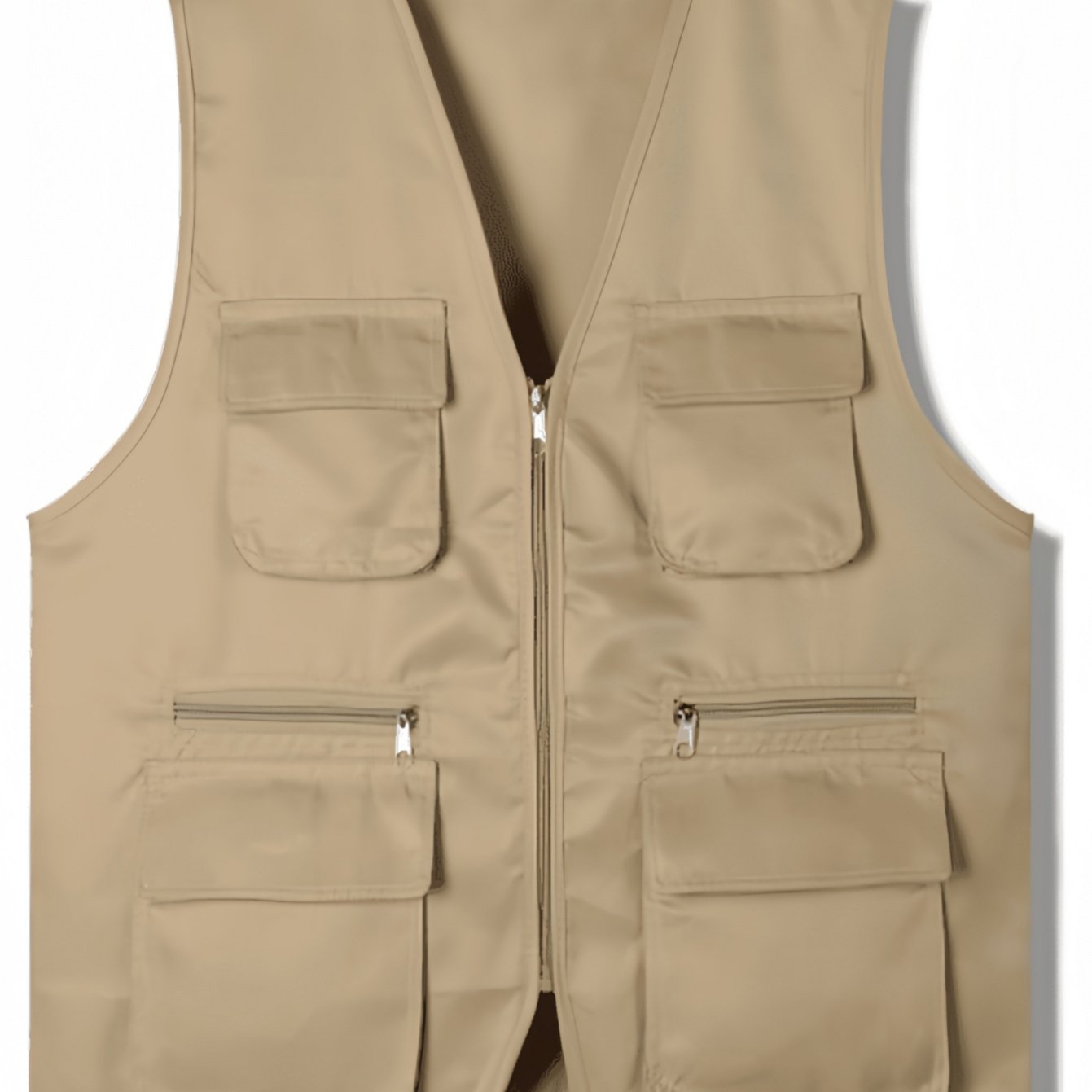 TEMU Men's Utility Fishing Vest Lightweight Outdoor Work Travel Cargo Vest With Multi-pockets