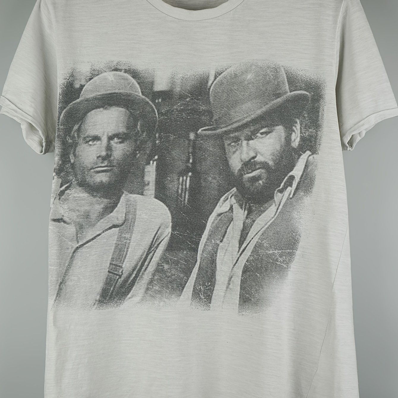 Image of The Classic 1980s T-shirt Featuring B-ud S- Remains Plus Size Cotton Printed Shirts For Men And Women