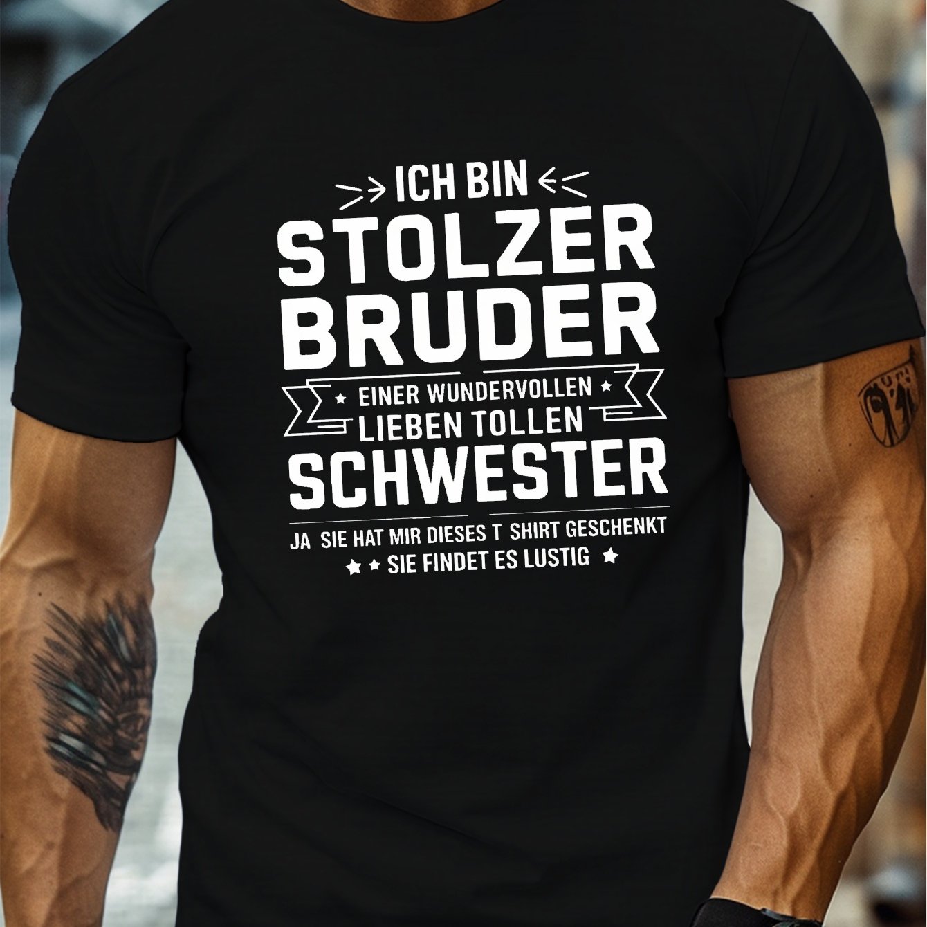 E-shop Ich bin ein Druck, Herren Rundhals Kurzarm T-Shirt, Casual Bequemes Leichtes Oberteil für den Sommer