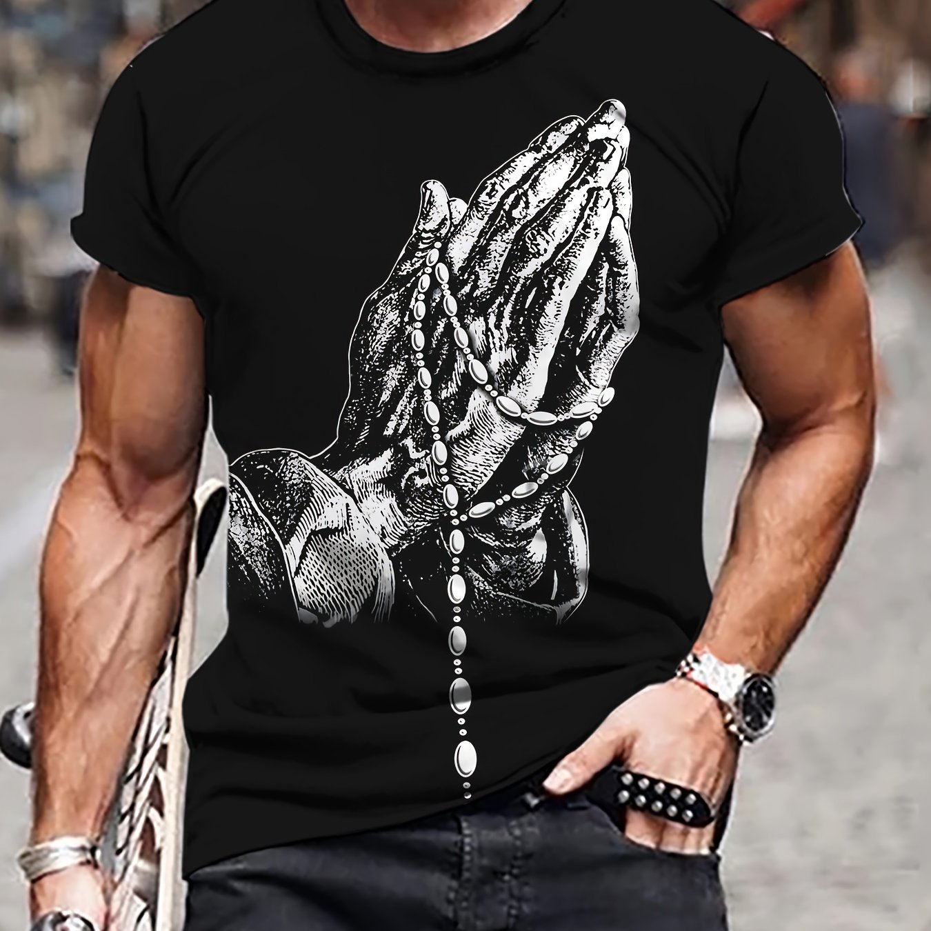 TEMU Men's Summer Print Fashion T-shirt