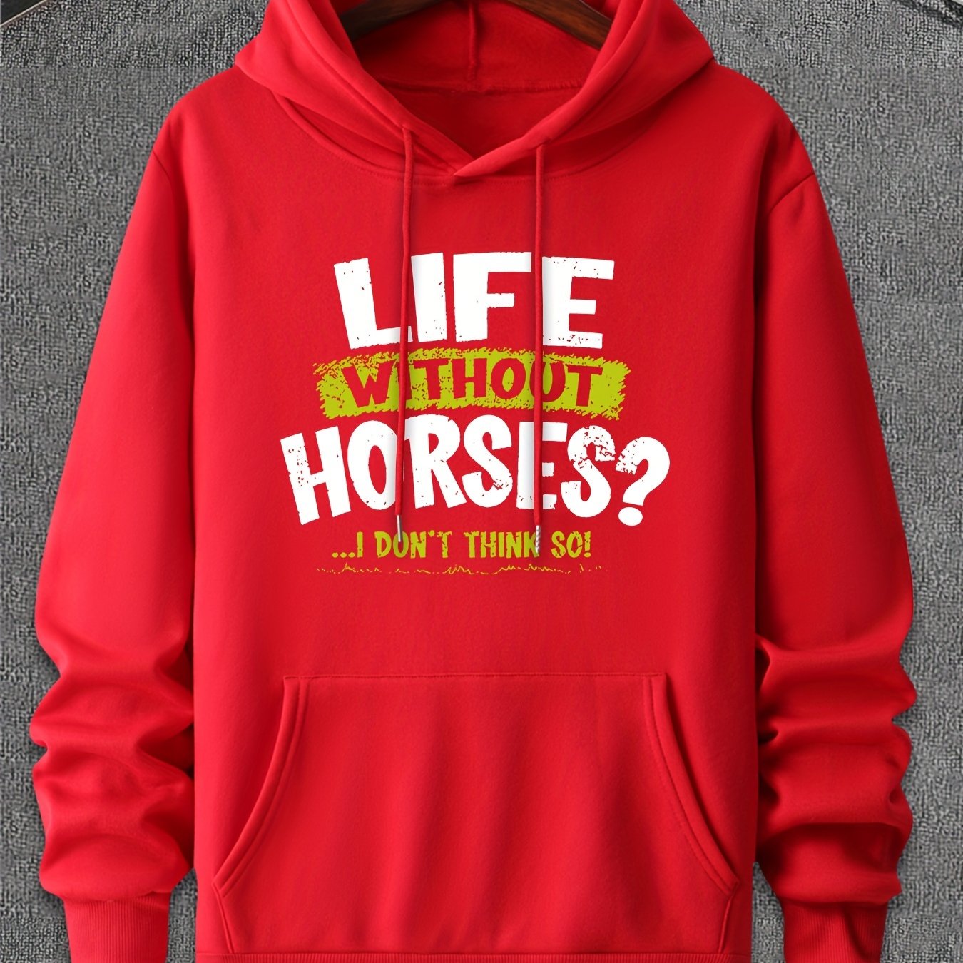 TEMU Stylish Printed Hooded Sweatshirt, Fashionable And Trendy With A Label For Autumn/winter