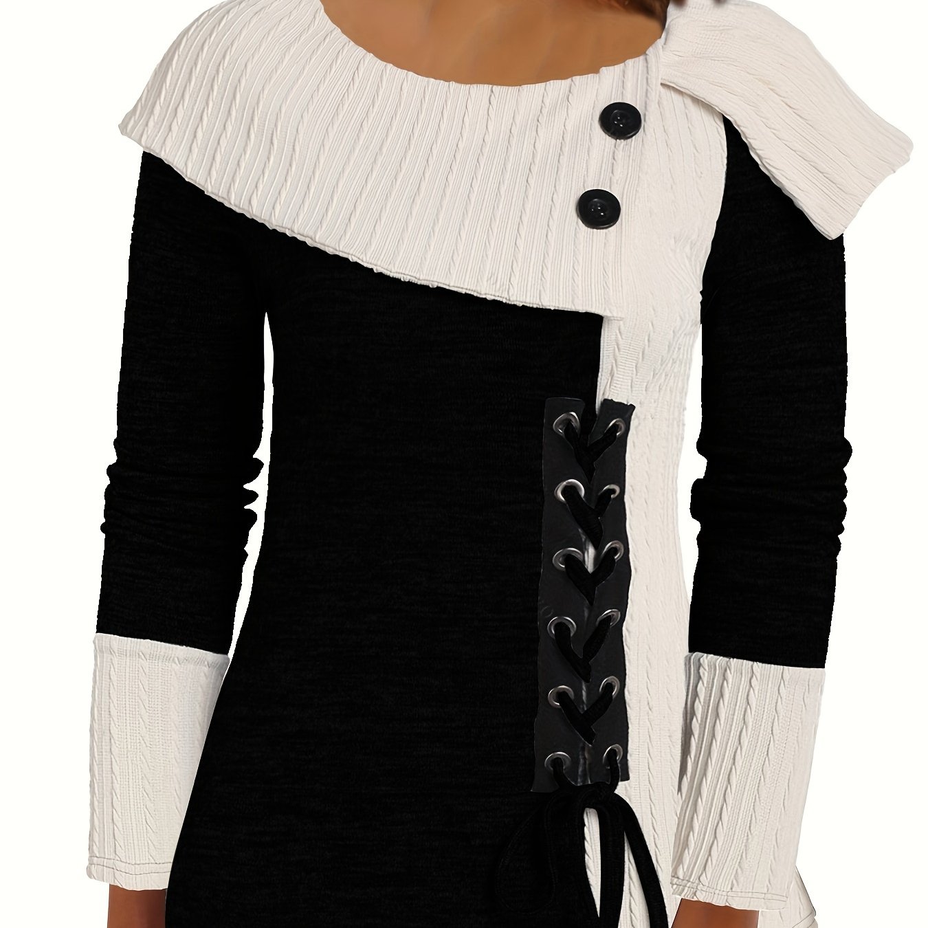 Women's Fashion Casual Solid Color Long Sleeve Ladies Long Top