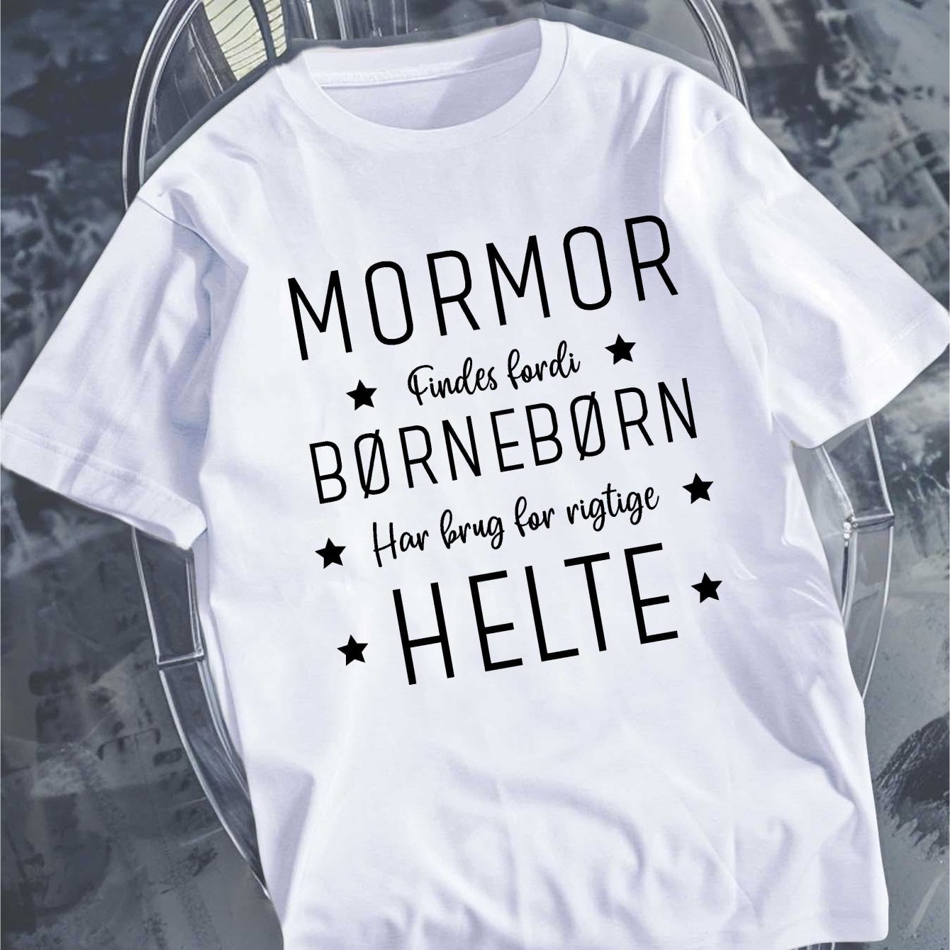 TEMU Men's Danish Grandma & Grandchildren Graphic T-shirt - Danish-themed Casual Round Neck Short Sleeve Top With, Machine Washable Summer Shirt