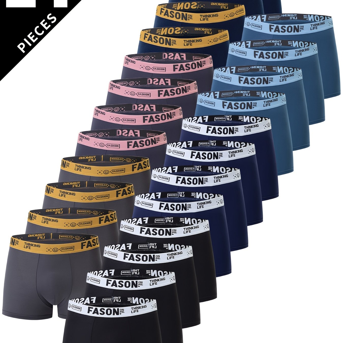 TEMU 12/24pcs Men's Casual Boxer Briefs, Breathable And Comfortable Elastic Boxer Shorts, Sports Shorts