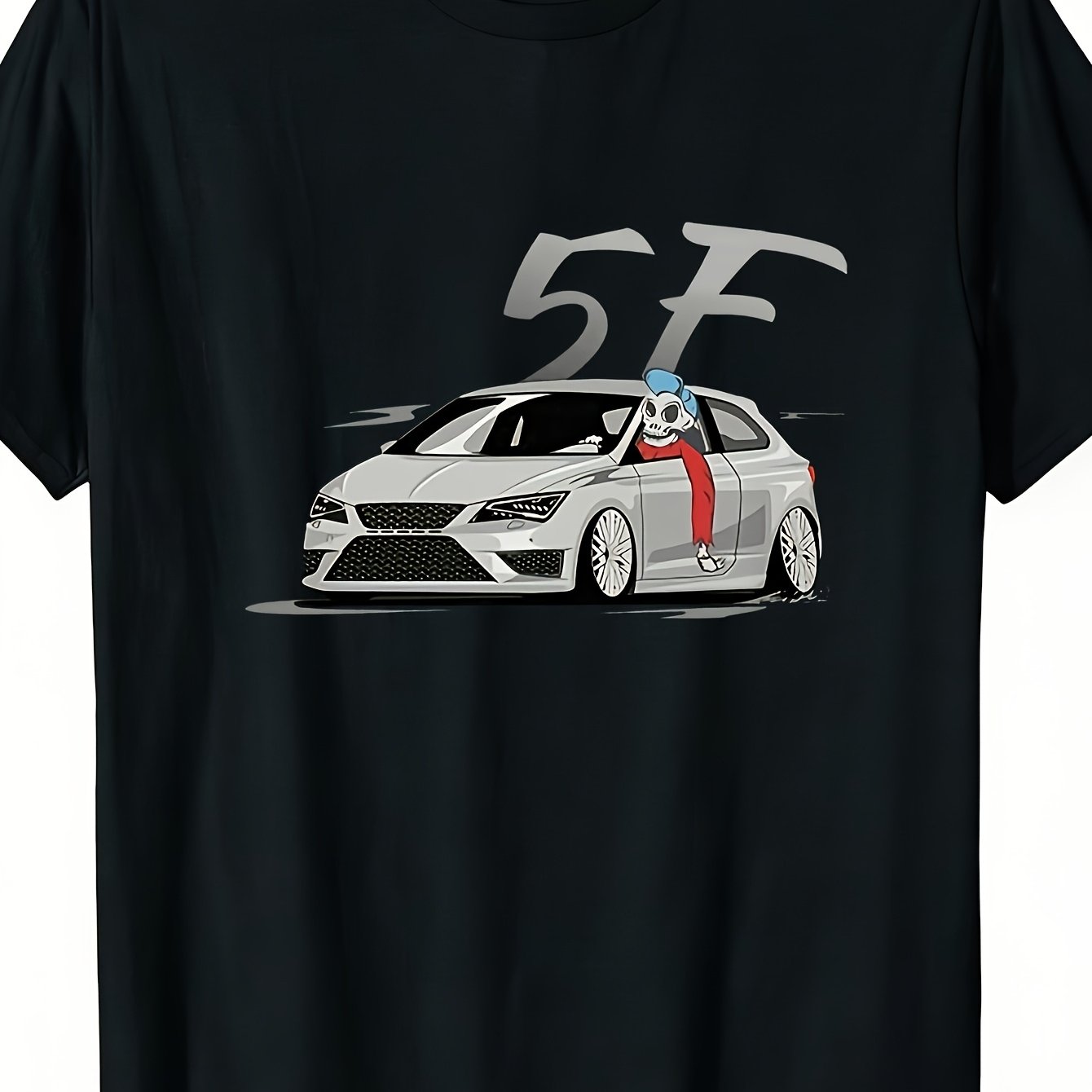 Image of 5f Logo T-shirt With A Stylish Round Neck, Perfect For , Suitable For , Easy To Wash In A Machine, Featuring Short Sleeves, A Casual Design, Crew Neck, Slightly Stretchy Material, And A Regular Fit
