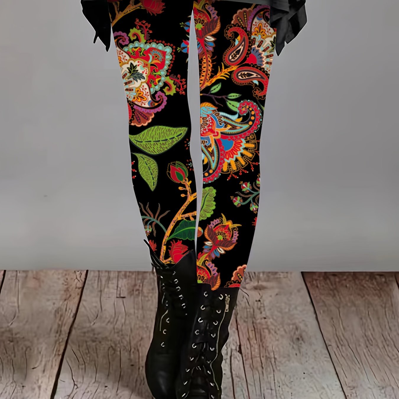 E-shop Tingyu Zielgerichtete Entwicklung Damenmode Beliebte Elastische High-Waist Leggings mit Print