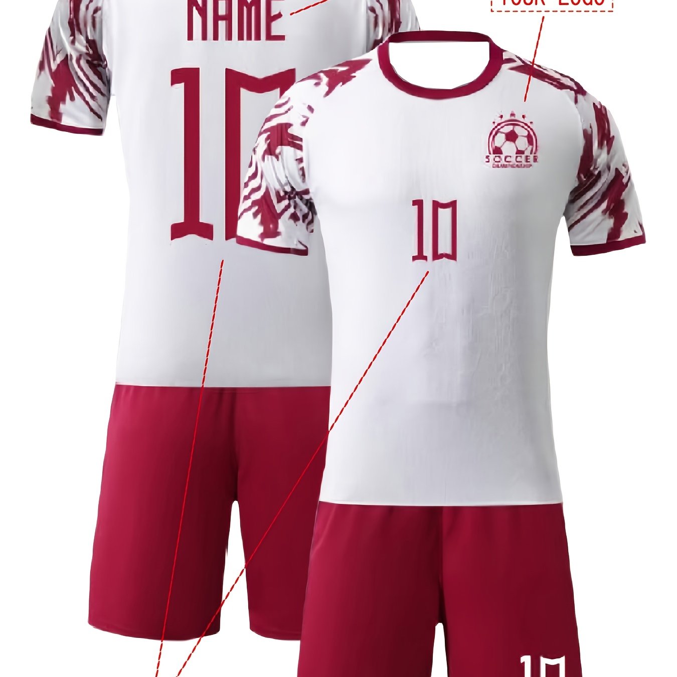 TEMU Custom Loungewear With Personalized , In A 2pcs Set Of Short-sleeved Loungewear And Shorts For You From