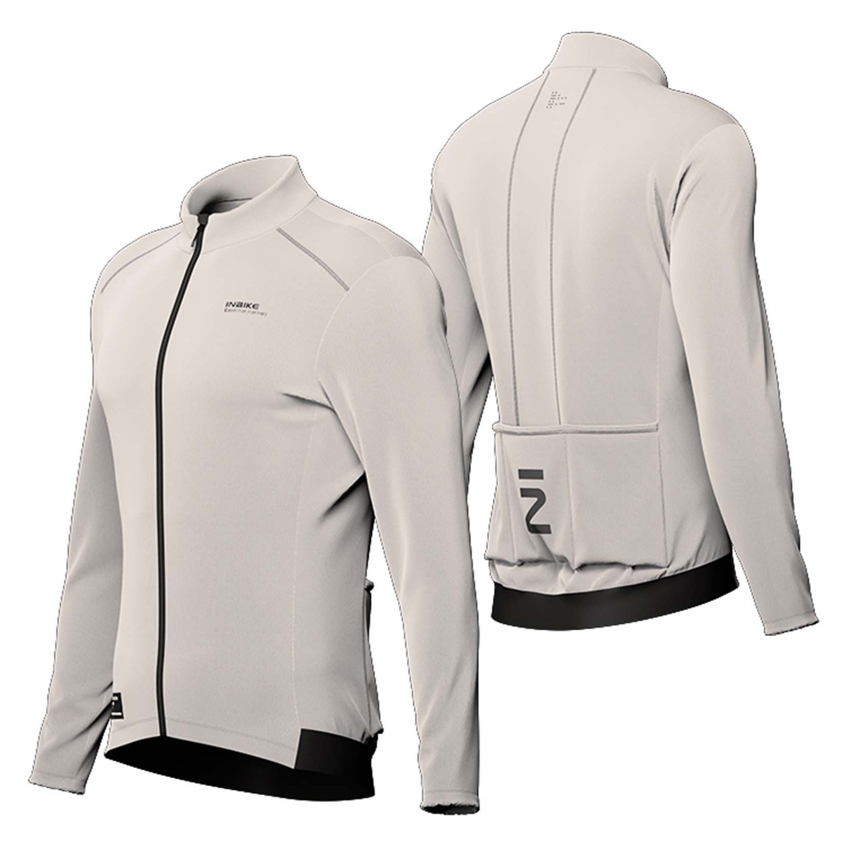 Image of Inbike Men's Cycling Jacket, Long Sleeve Lining, Suitable For Mountain/road Bikes, With 3 Pockets On Back, Autumn Mountain/road Bike Top