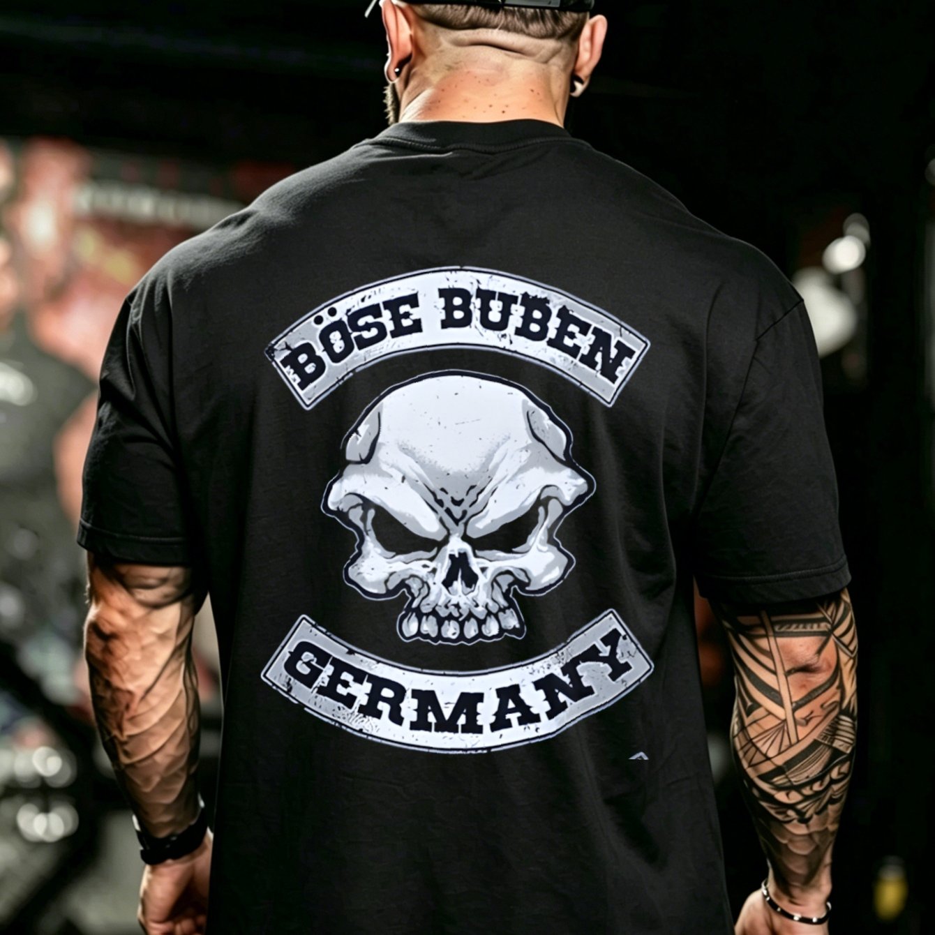 Image of Casual Streetwear Style Men's 100% Cotton T-shirt Skull And Text Design For Casual Attire And Summer Outfits Perfect Gift For Him, Plus Size