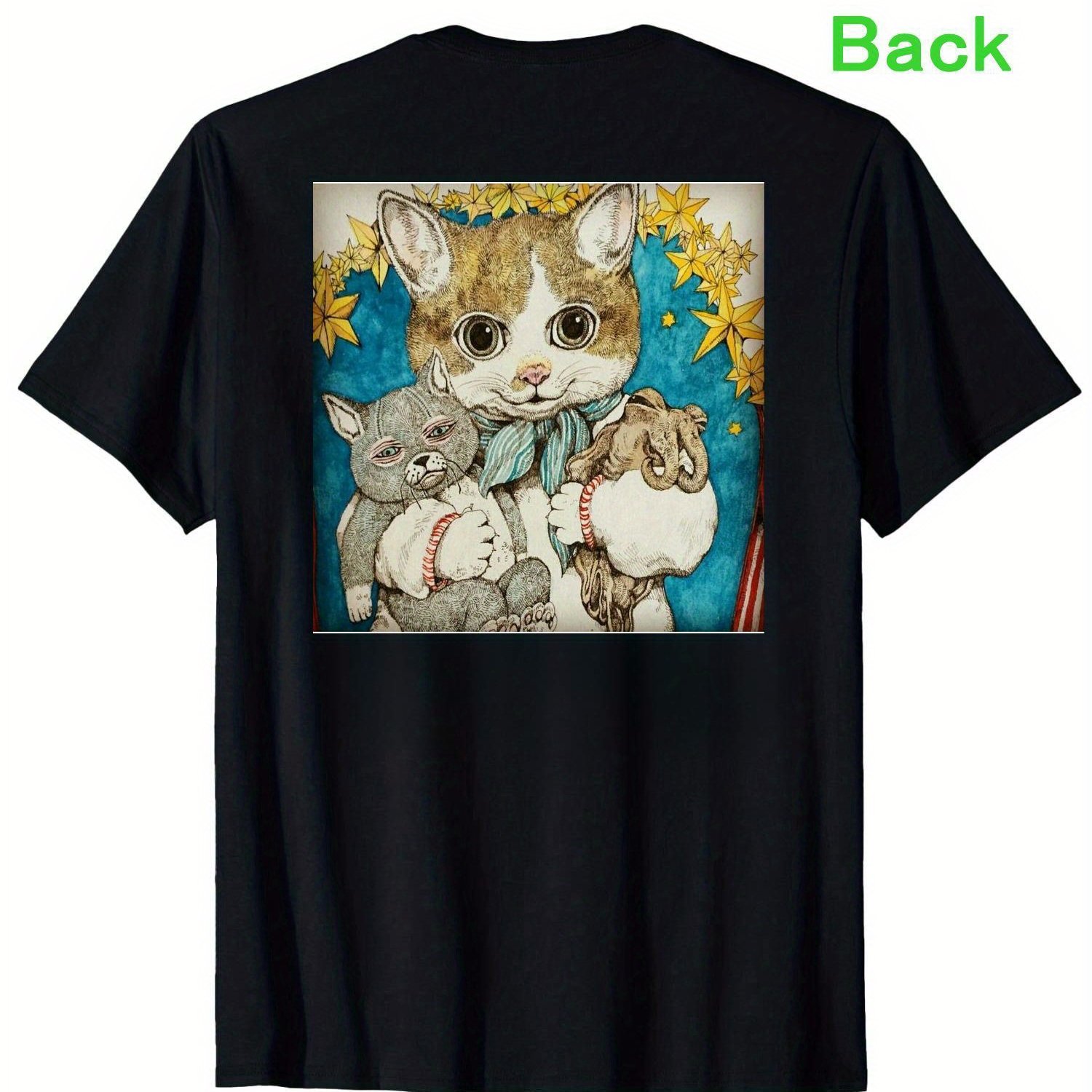 TEMU Short-sleeved T-shirts Famous Paintings Interesting Higuchi Museum Art Collectn Classic Retro Mai Yoneyama Comics Paintings Design Me Fitness