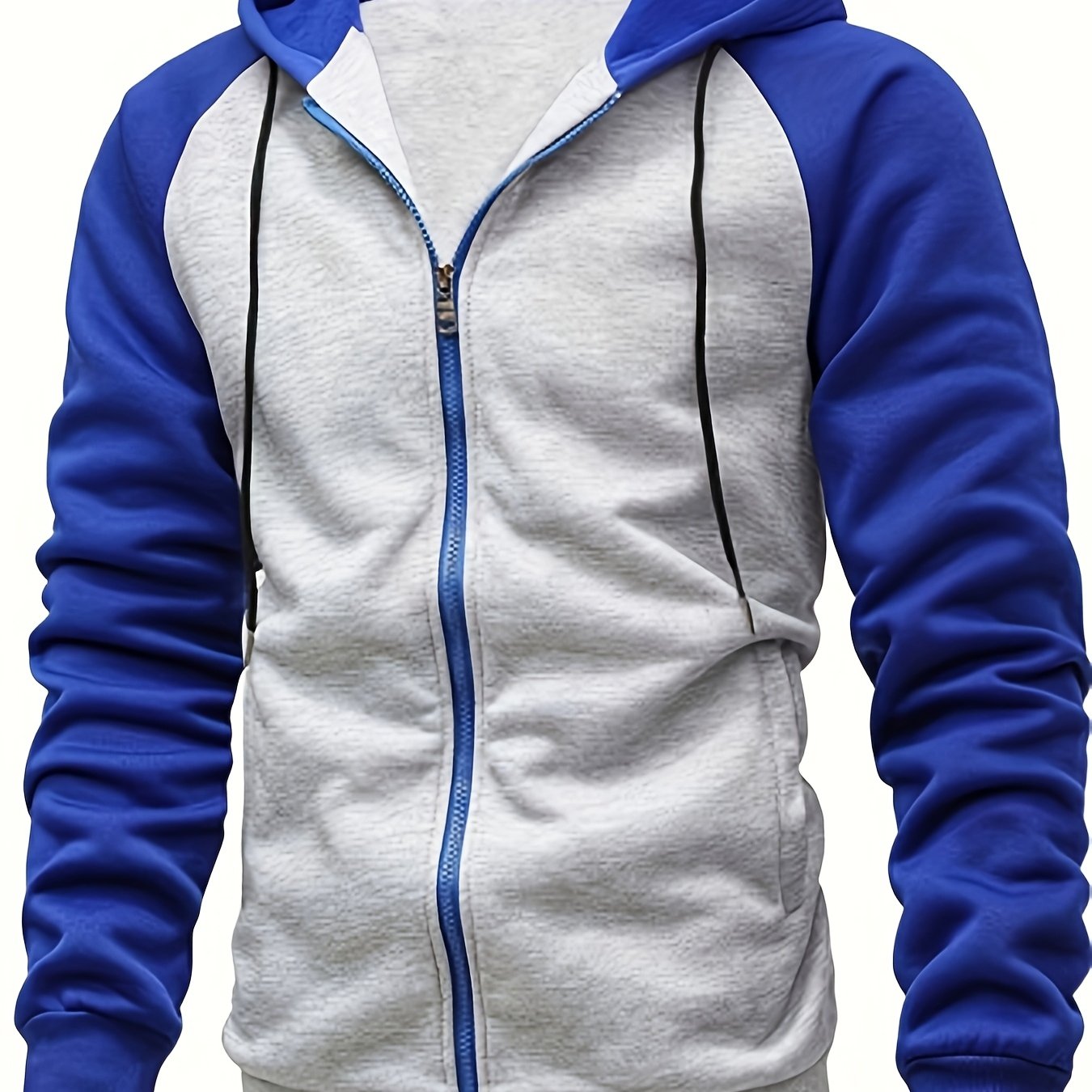 TEMU Jacket Autumn And Winter European And American Men's Youth Color-block Fashion Raglan Sleeve Sweatshirt Men's Casual Outdoor Sports Top