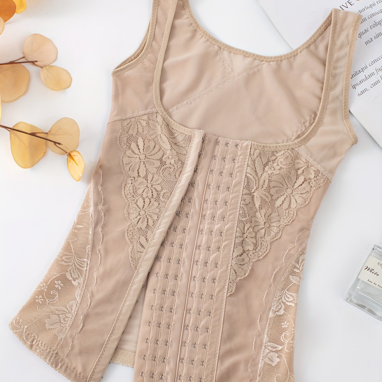 E-shop Formender Top mit sechs Reihen Knöpfen zur Bauchkontrolle für Damen, Taillentrainer-Shapewear-Weste, postnatale Körperformung für Taillen-