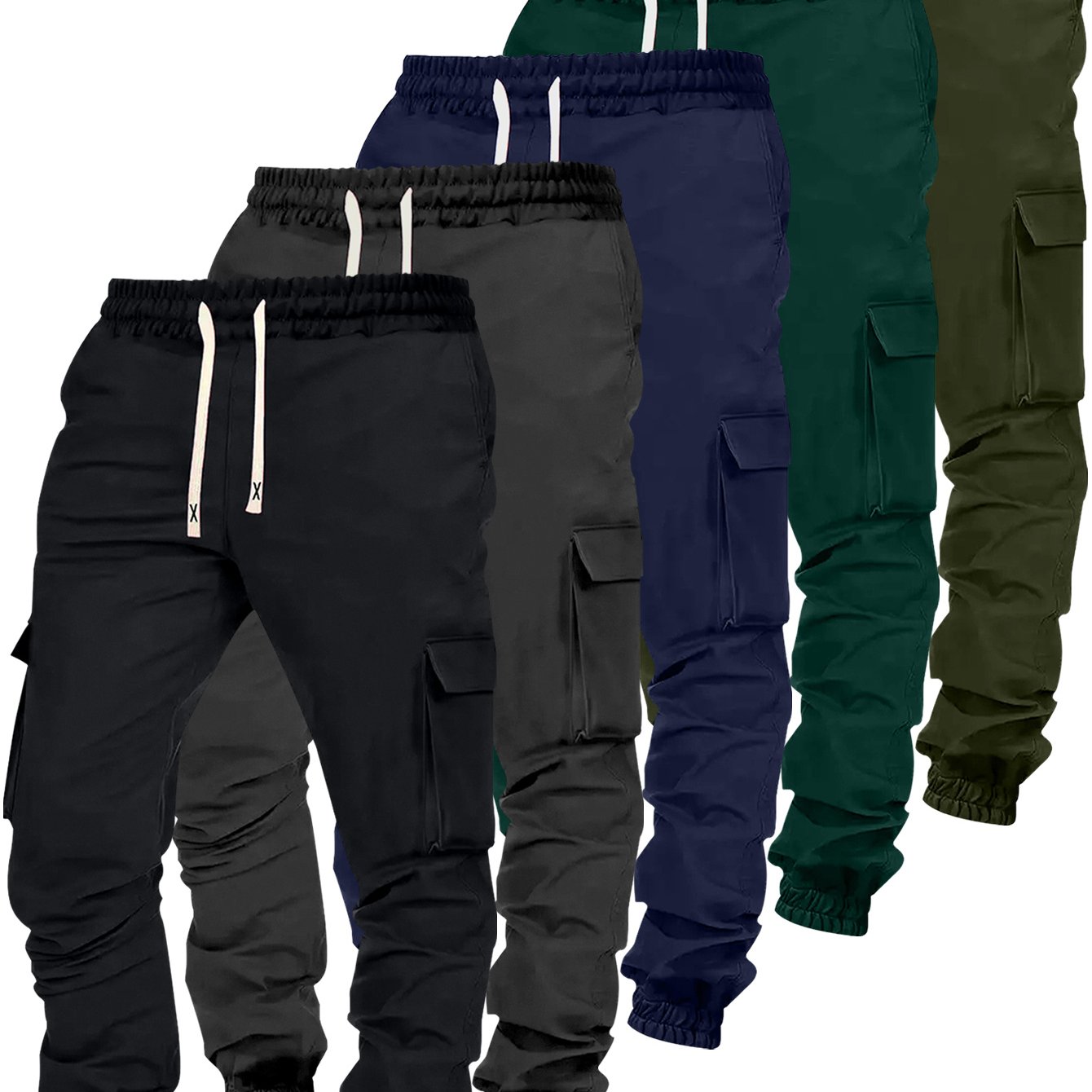 TEMU 5 Solid Color Cargo Pants, Men's Multi-pocket Trousers, Outdoor Casual Pants, Men's Work Pants Outdoor Trendy Outfit