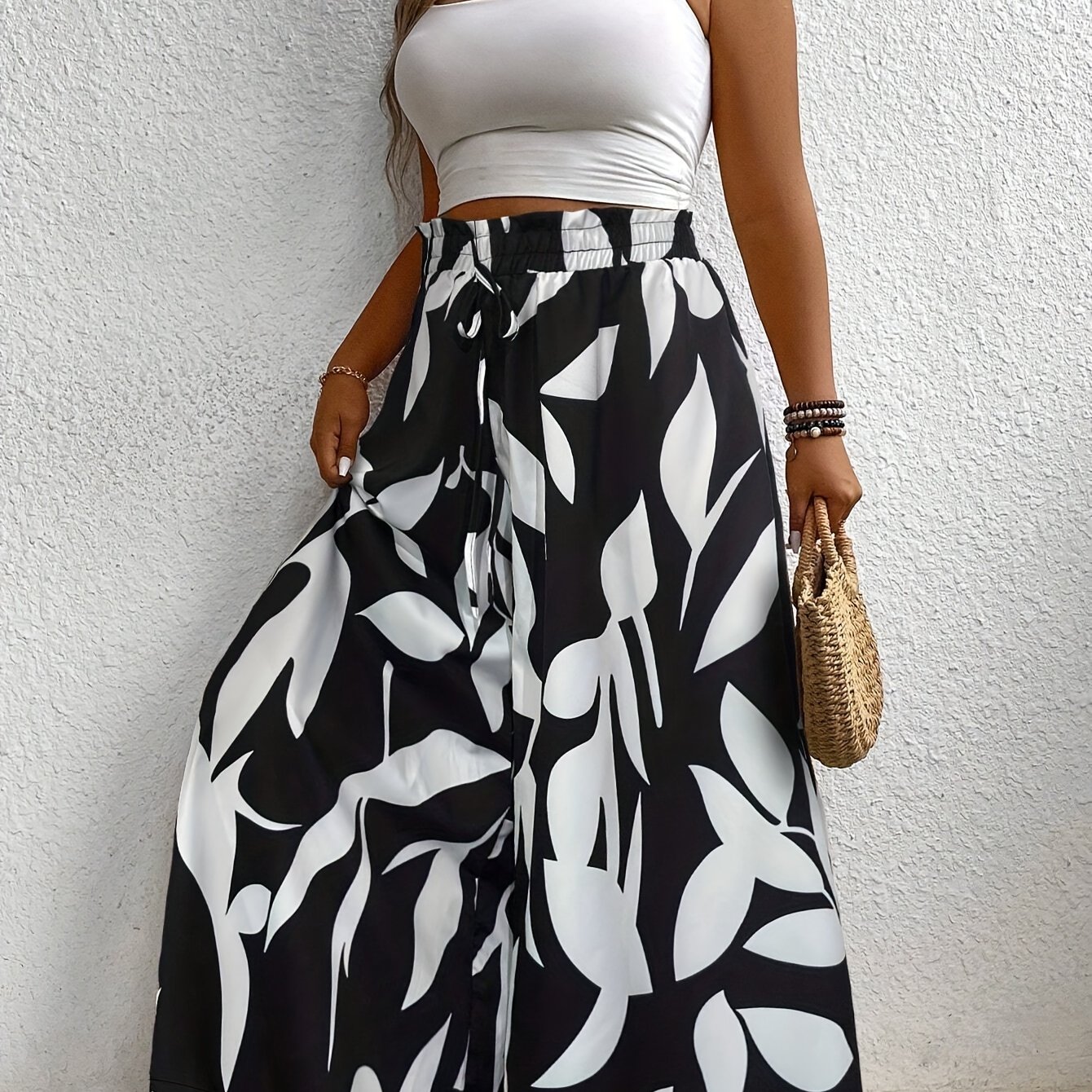 Plus Size - Plus Size - Fashionable Plus-size Versatile Casual Elegant Wide-leg Skirt Pants For Women