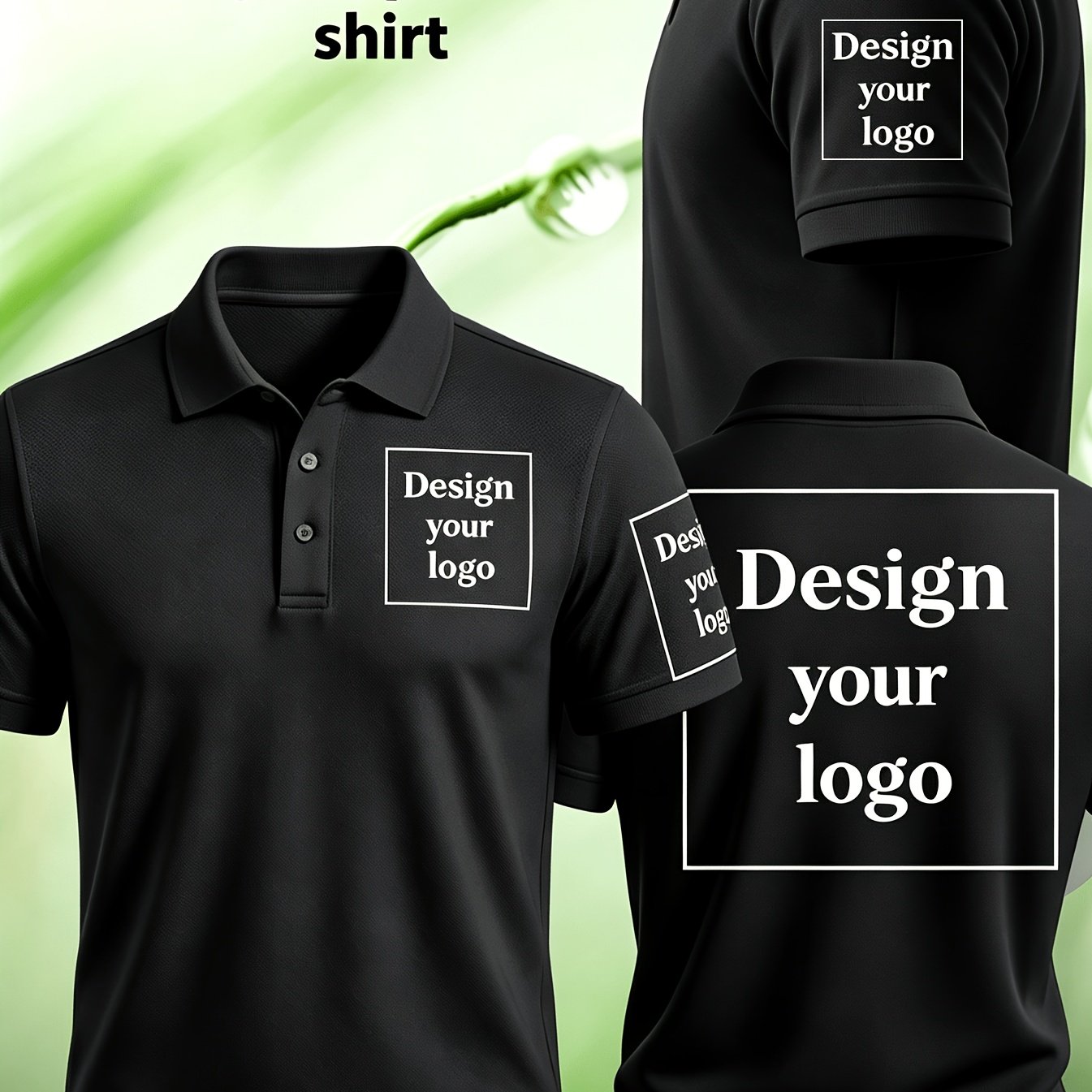 TEMU Custom Men's Shirts With Front Chest, Left Sleeve, Back Customization. Ideal For Corporate Uniforms, , And Company Customization. Enhances Team