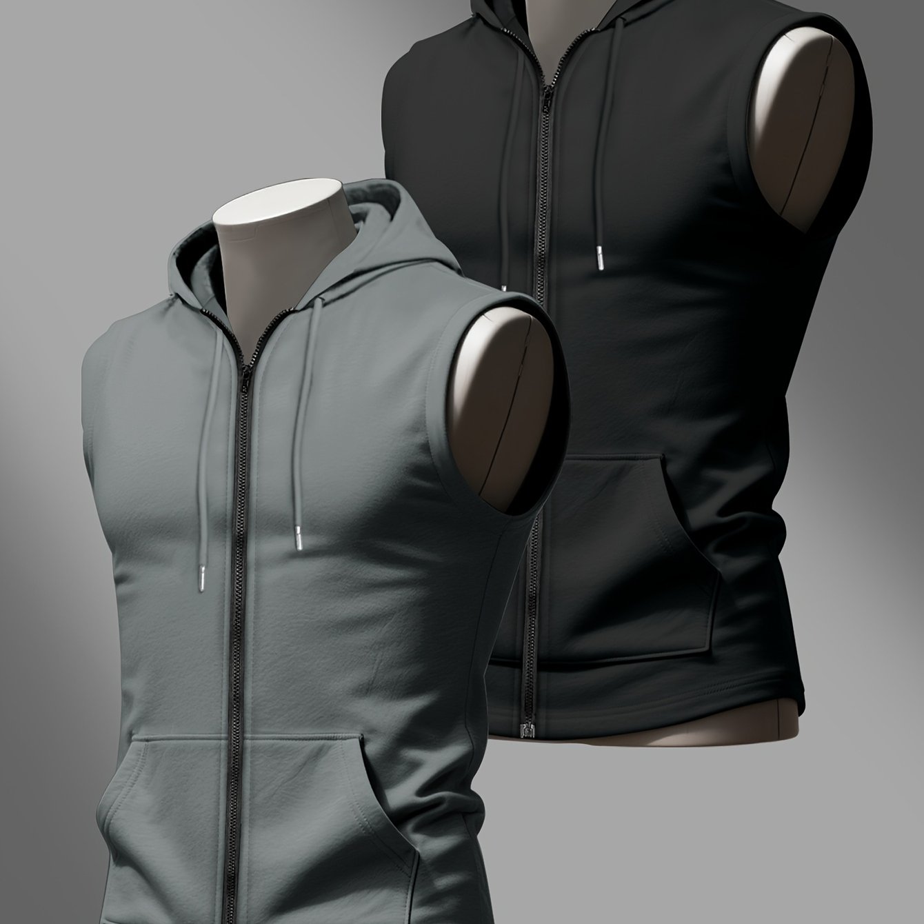TEMU débardeurs à capuche sportifs, tendance et élégants pour homme, gilets manches, gilets zippés manches pour homme