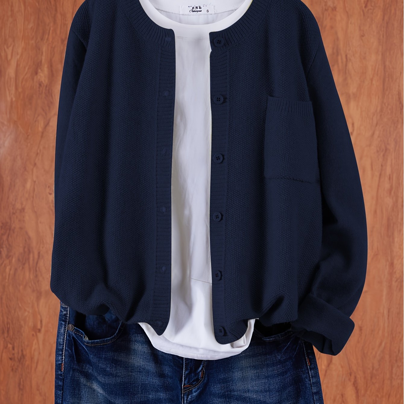 Button-front Cardigan, Autumn/winter Pocket Casual Sweater Cardigan, Women's Clothing