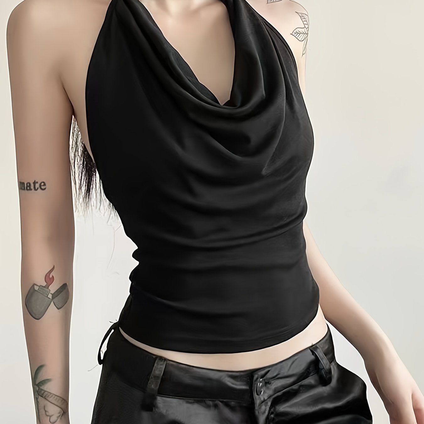 Image of Retro Slim Halter Neck Suspender Top For Women, New Summer Style, Sweet And Cool Slim Fit Vest