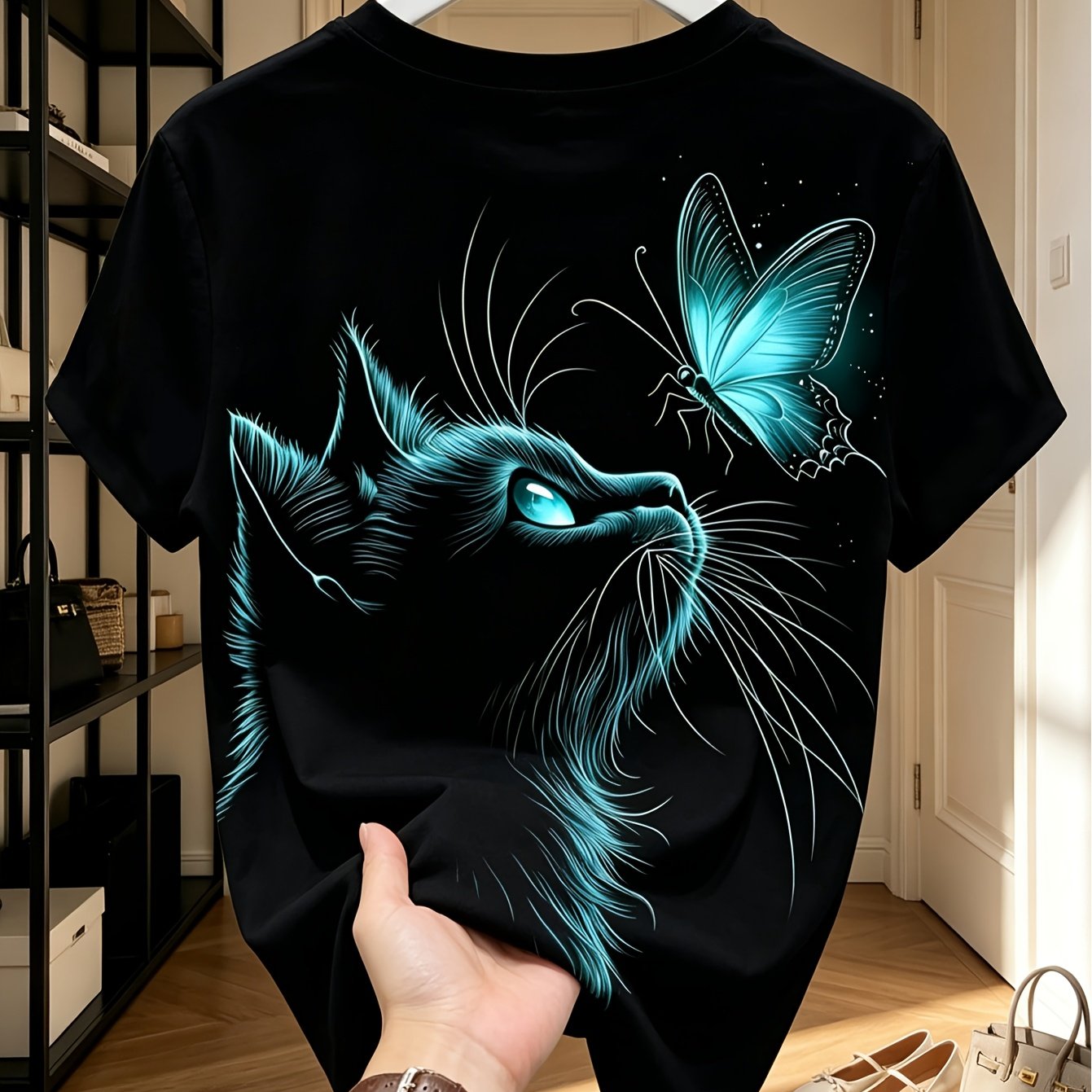 TEMU Women And Print Loose Fit Casual Short Sleeve T-shirt