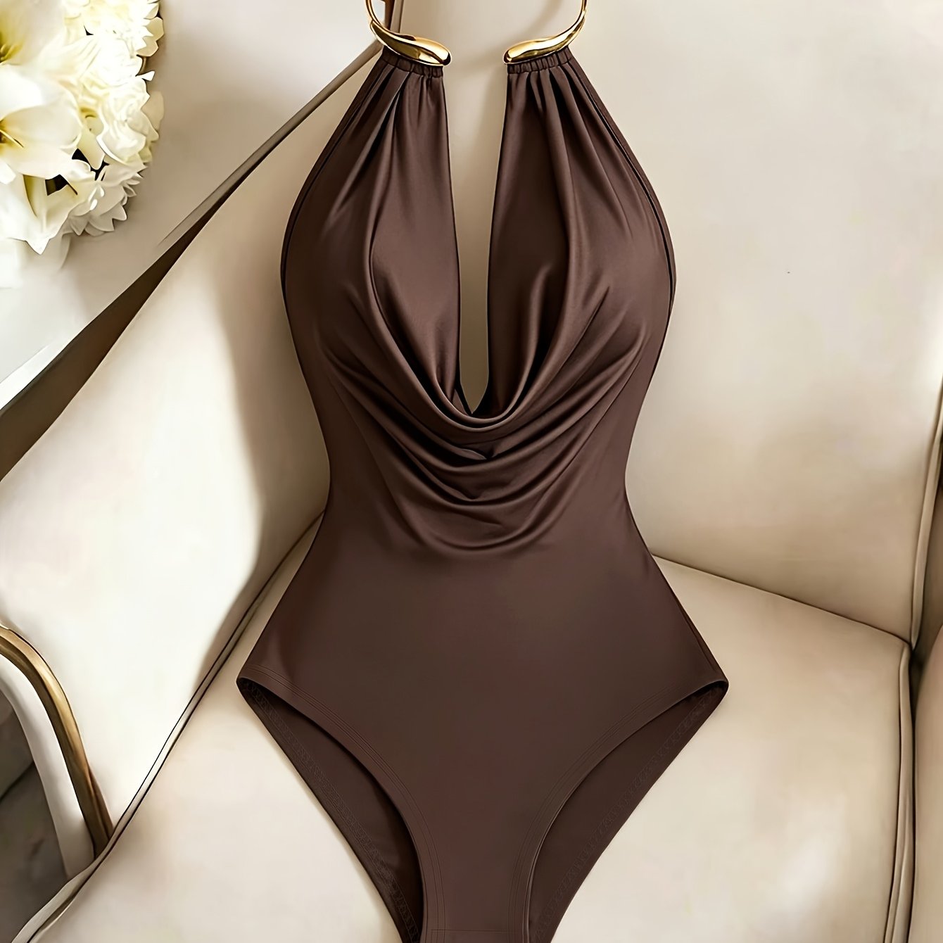 TEMU Autumn Winter Design Sense Sheath Dress Off-shoulder Backless Camisole Inner Layer Bodycon Top Base Layer