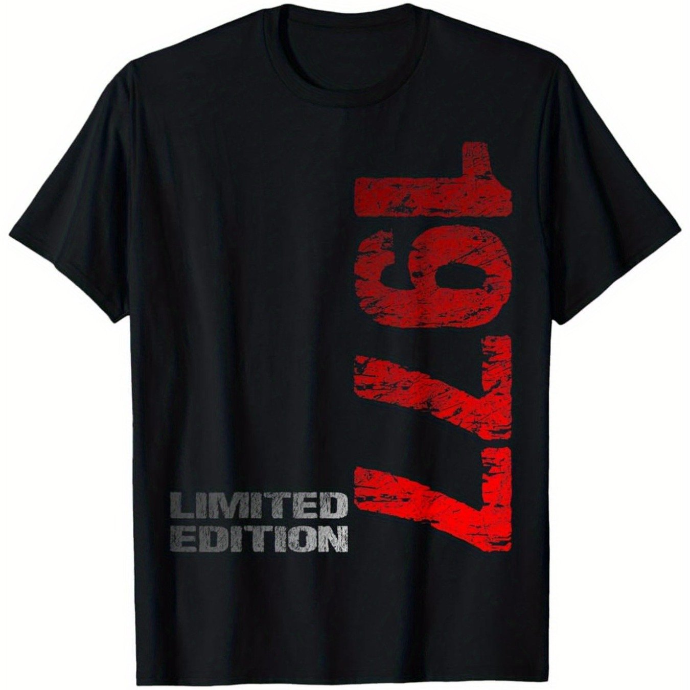 TEMU Camiseta de Edición para Hombre de 48 Años en 1977 | Camiseta Gráfica Vintage, Camiseta Retro de Corte Regular para Fiestas de , Partidos de