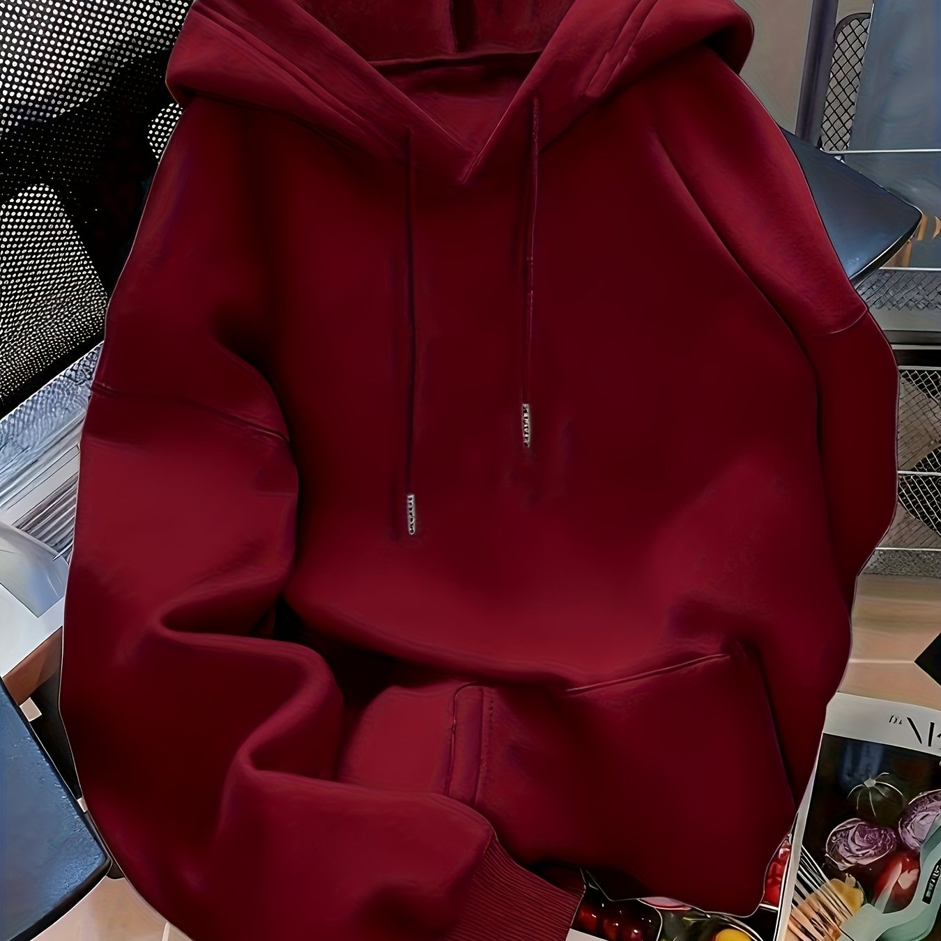 Image of Women's Hoodie With Front Pocket - Comfortable Autumn And Winter Pullover, Machine Washable Casual Sweatshirt For Sports & Everyday Use, Essential Travel Item