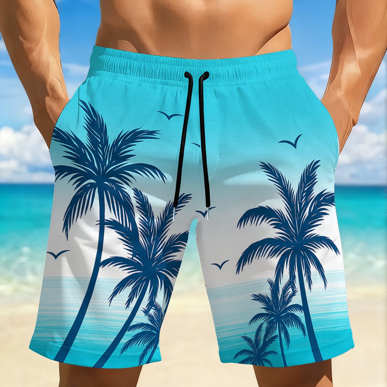 TEMU Men's Quick-casual, Regular Fit, Beach, Pool, Gym, And Outdoor Activities