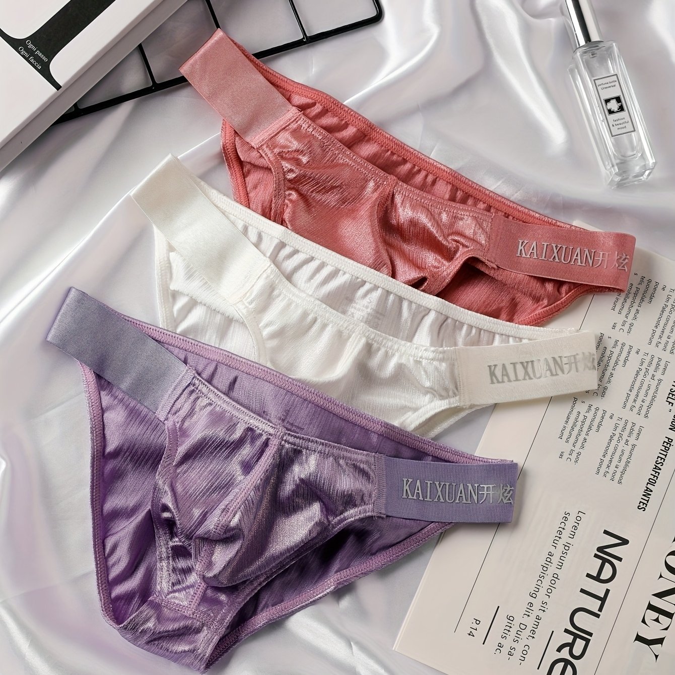 TEMU Cadeau Sexy Halloween 3 Pièces : Boxers Pailletés pour Homme avec Support, Sous-vêtements de Nuit Disco et Boîte de Nuit