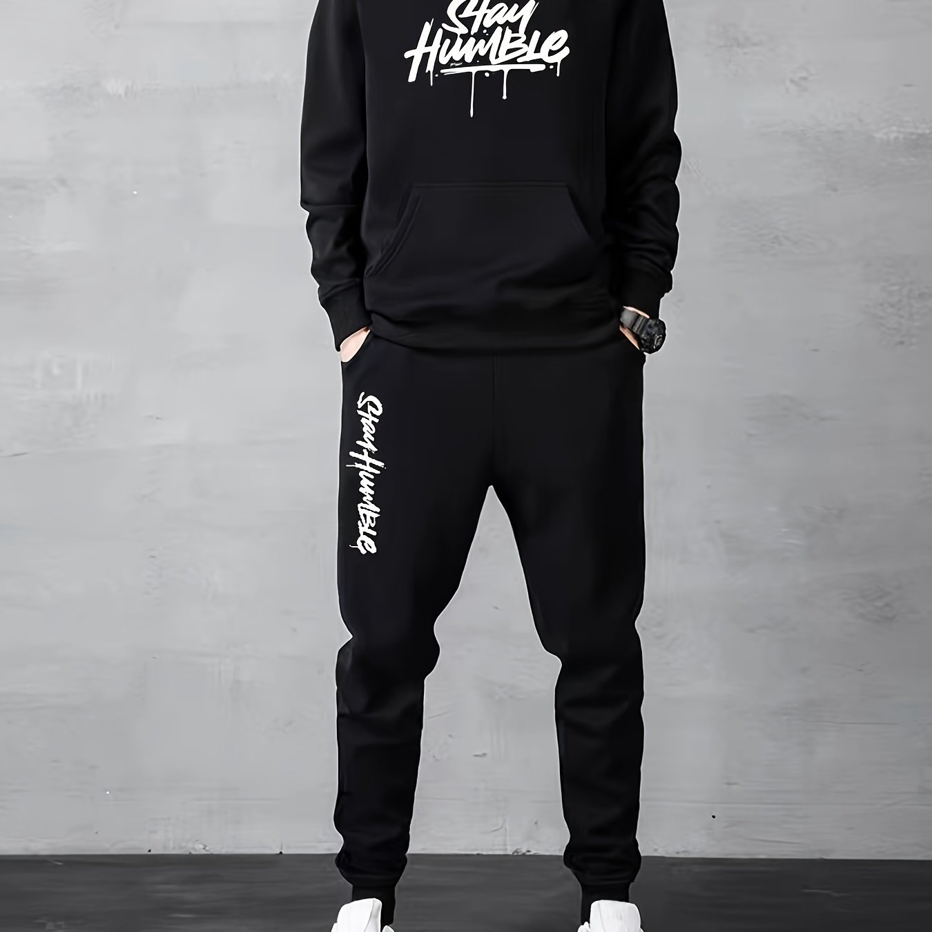 Image of 2-piece Set For Big Boys: Stylish, Unique, And Comfortable Long-sleeve Hoodie And Pants Outfit, Perfect For Fall