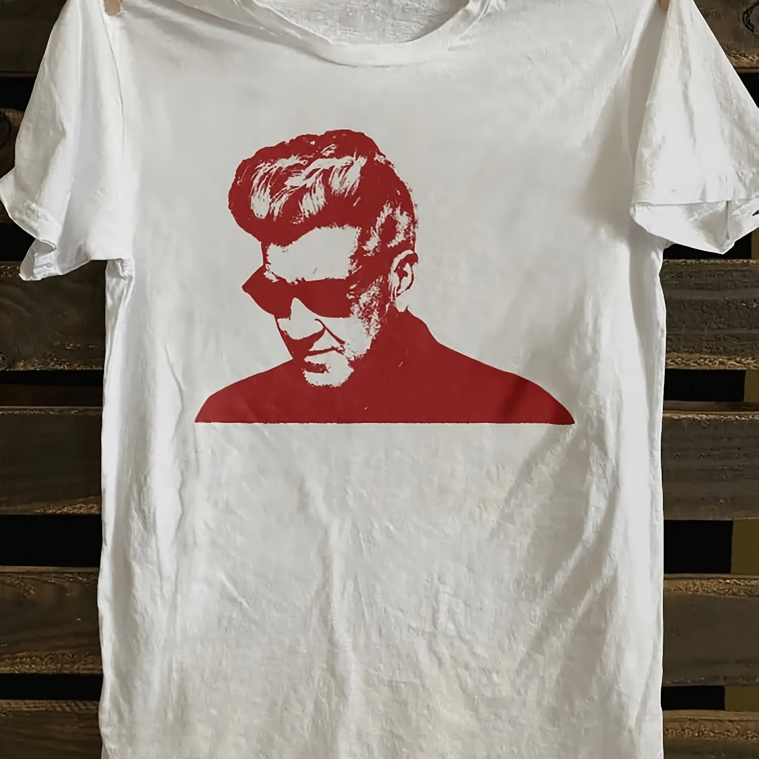 TEMU Retro Graphic Tee - Perfect For Halloween, Casual Events, And | Washable In Machine, Round Neck, Traditional Fit, Soft And Cozy, For Halloween