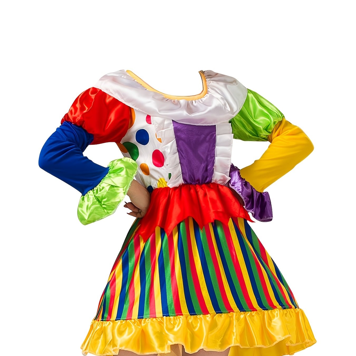 TEMU Women's Carnival Clown Dress, Sexy Dress, Festival Rave Party Costume Includes : Dress