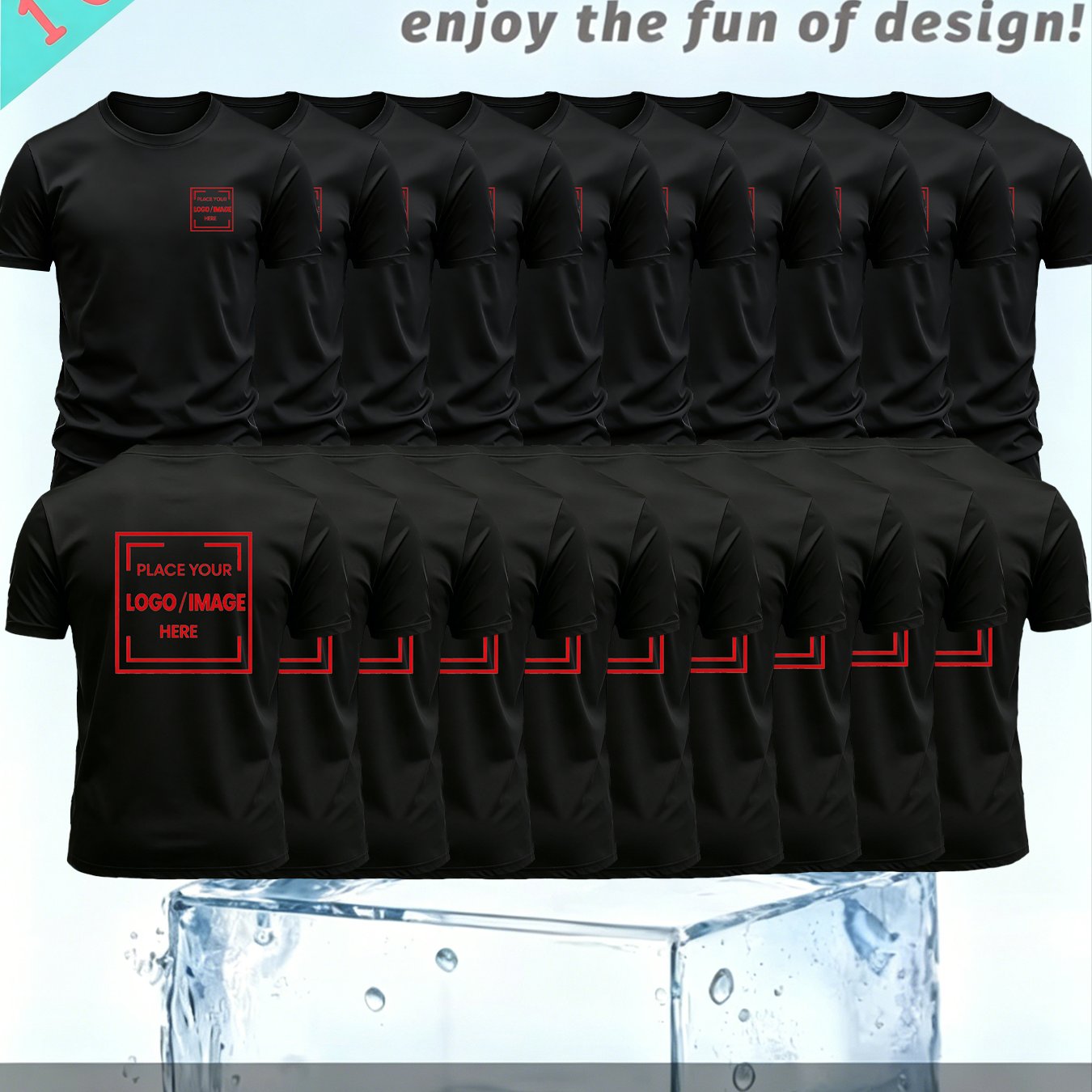 TEMU [free Customization] 10pcs Men's Short Sleeves, Customizable Patterns On Front And Back, Corporate Team Building / Gathering / Work Uniform /
