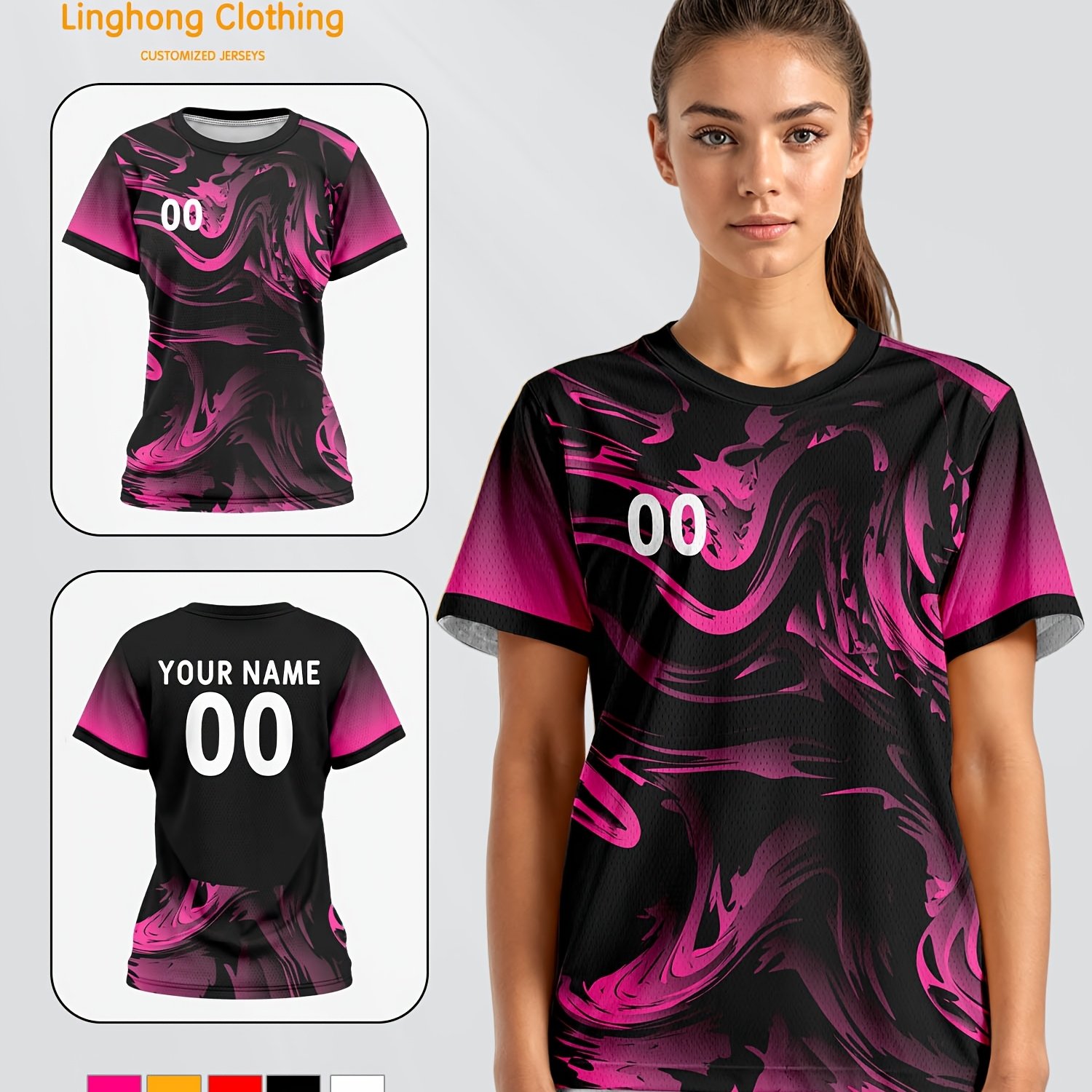 TEMU et numéros personnalisés, T-shirts pour femmes, maillots de football et chemises décontractées, entraînement personnel en équipe, exercice,