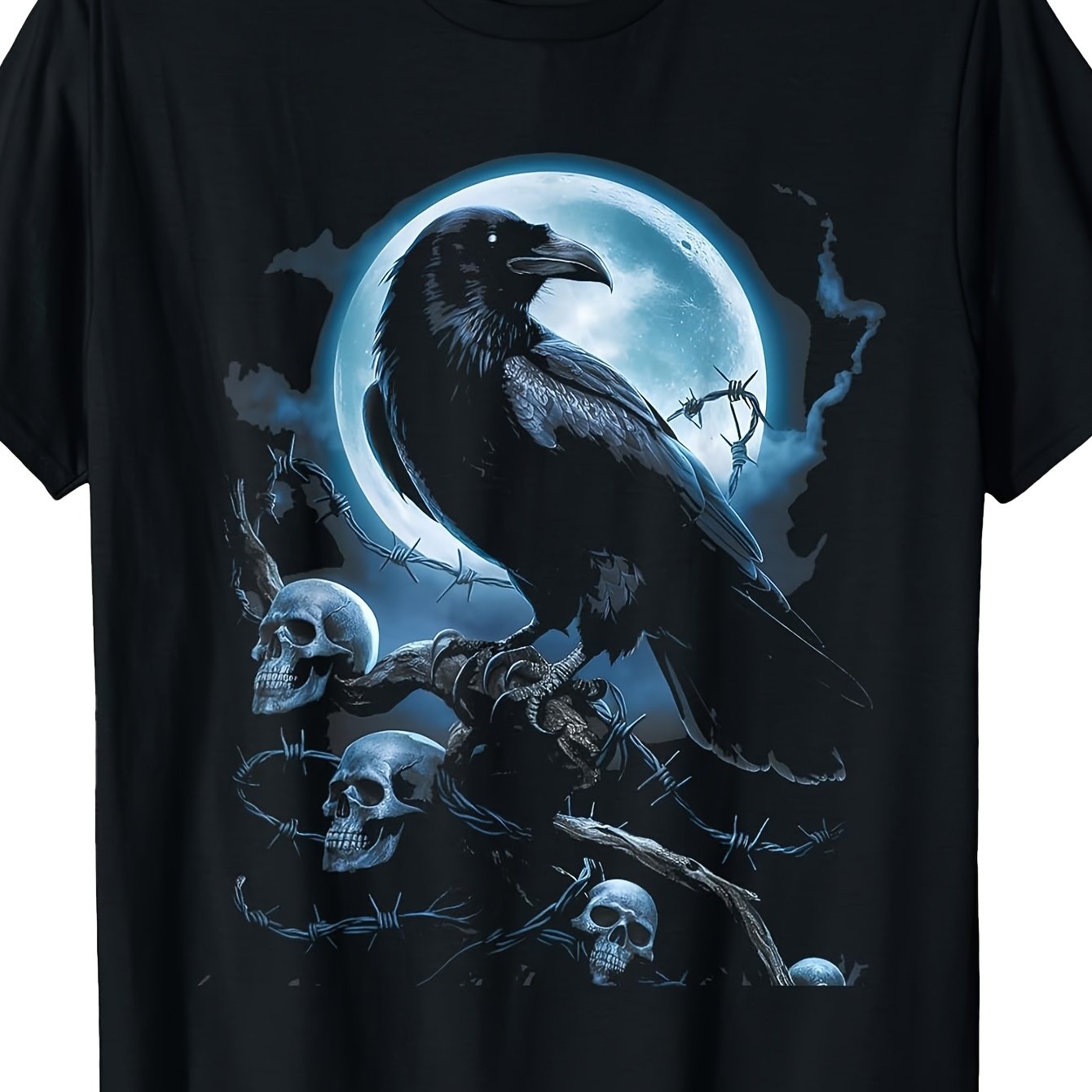 Gothic Y2k Style Skull T-shirt For Men - Ideal For Home, Outdoor Activities, Gifting, And Work (suitable For Birthdays, Valentine's Day, Mother's Day) In All Unisex Sizes