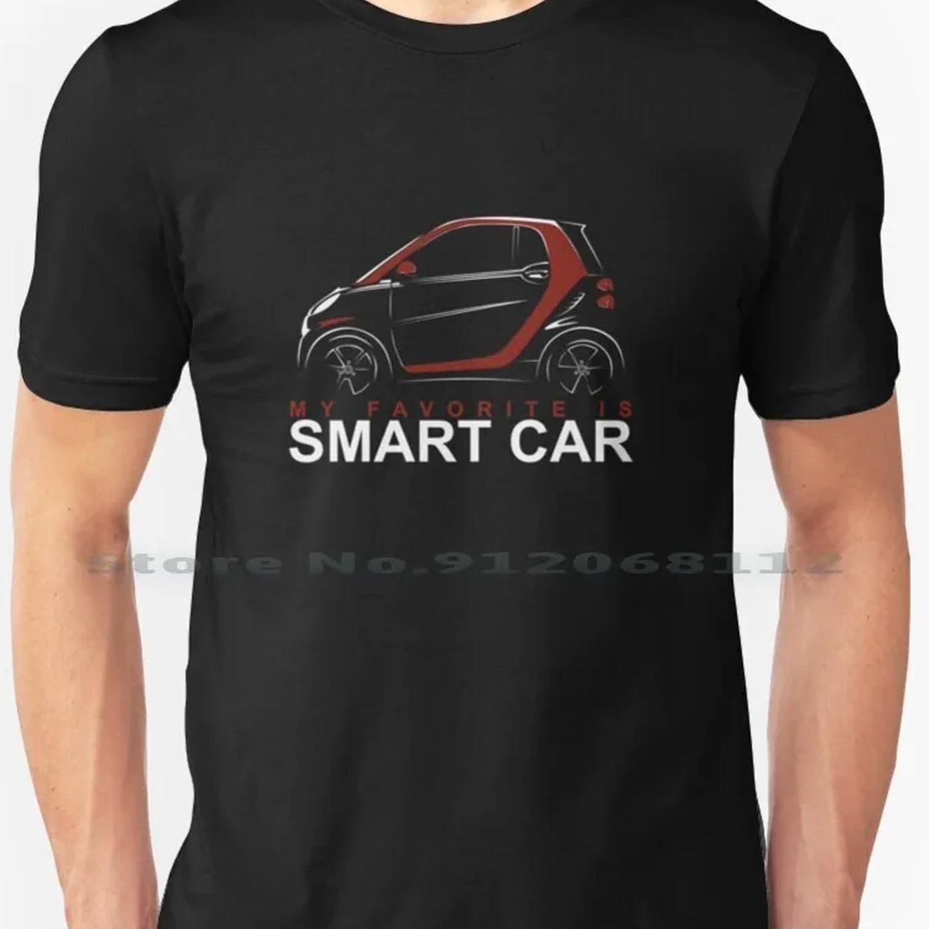 Image of Car T Shirt 100 Cotton Casual Round Neck With Fortworoadster 452 Design Grille Door Logo White Red Print For Attire Automotive Fans Machine Washable Apparel