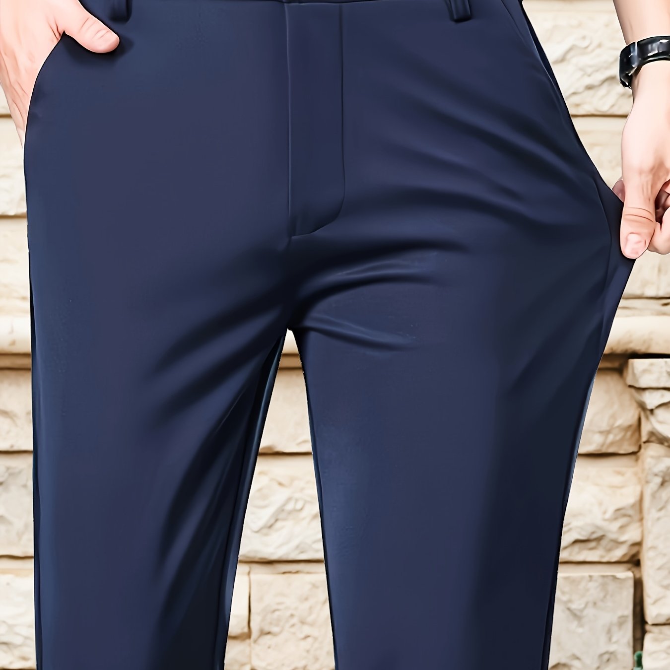 E-shop Herren Anzughose, mittelhohe Taille, figurbetont, geeignet für Business und Freizeit, bequem in allen 4 Jahreszeiten, formelle Herrenhose