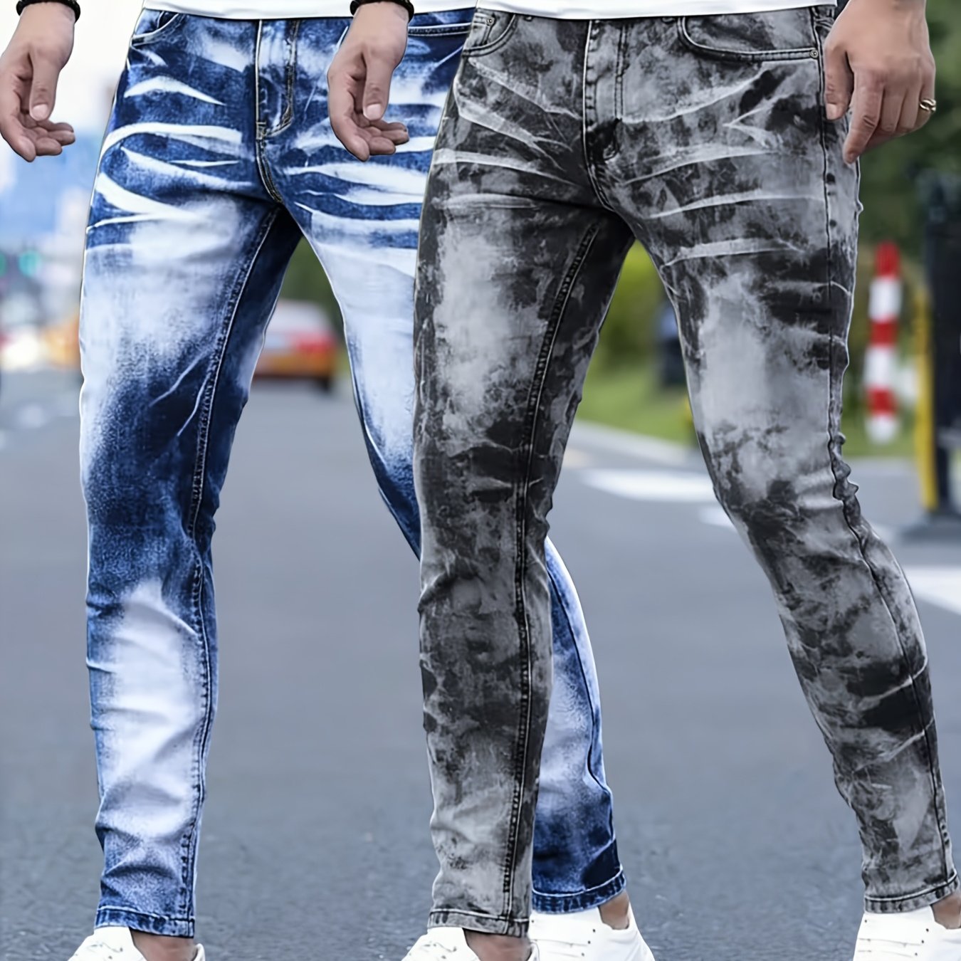 2-pack Fashion Slim Stretch Men's Jeans - Comfortable And Versatile Men's Jeans That In