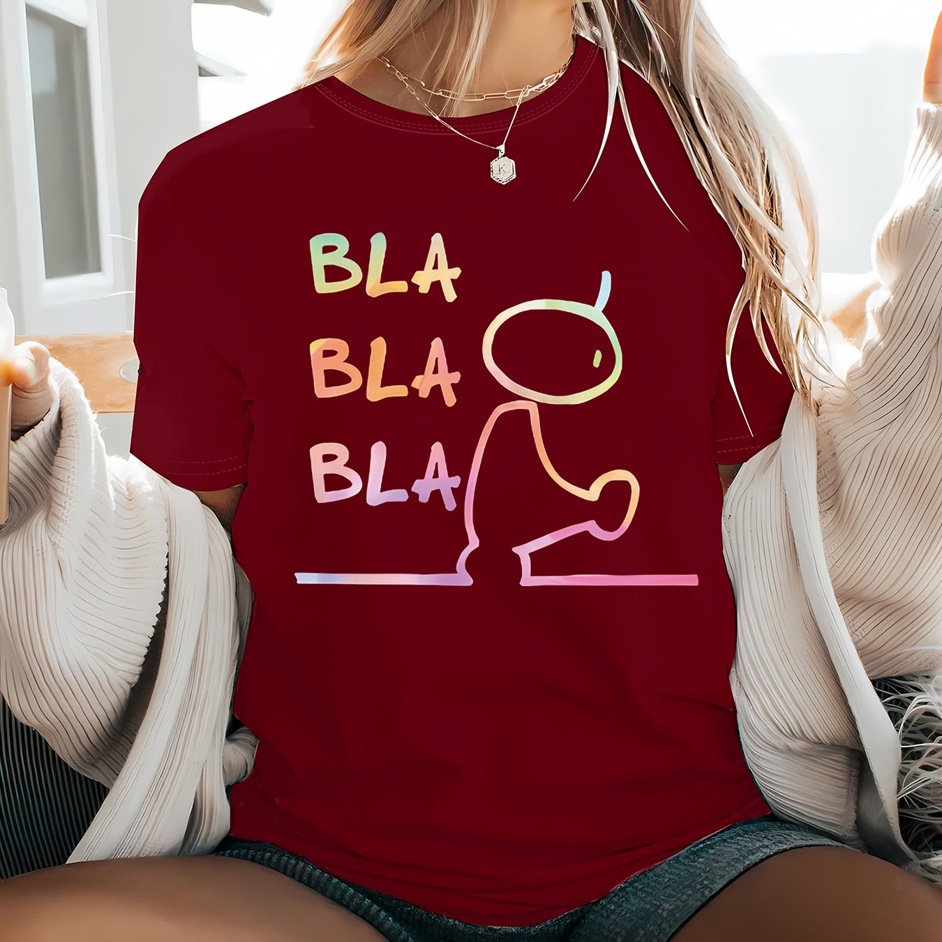 TEMU Plus Size - 0xl-8xl Plus Size Round Neck Short Sleeve T-shirt Women's Casual Top With Bla Cartoon Geometric Pattern Print Regular Fit Casual