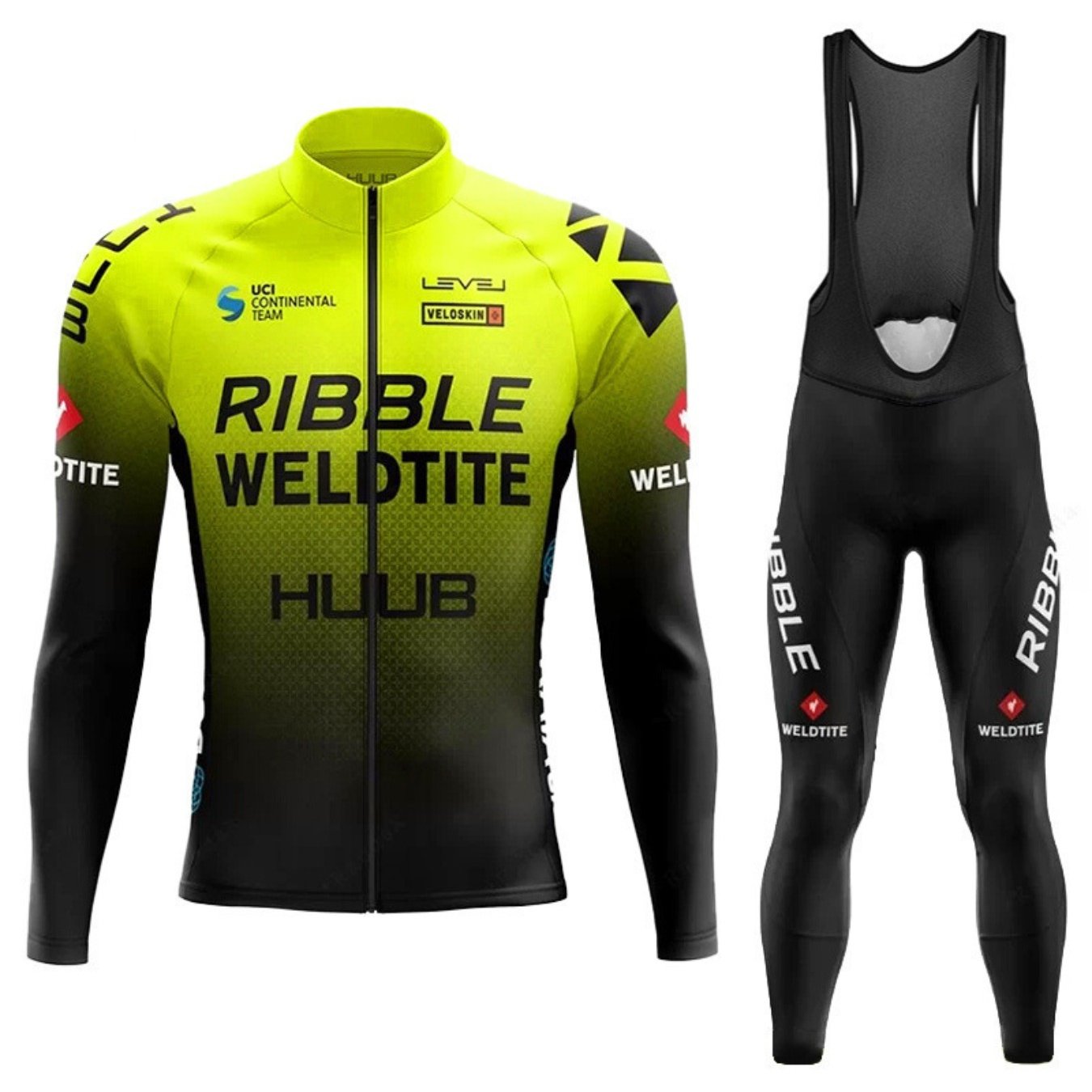 Image of Men's Road Bike Cycling Suit 2pcs Set Outdoor Sports Breathable Quick-dry Professional Riding Jersey