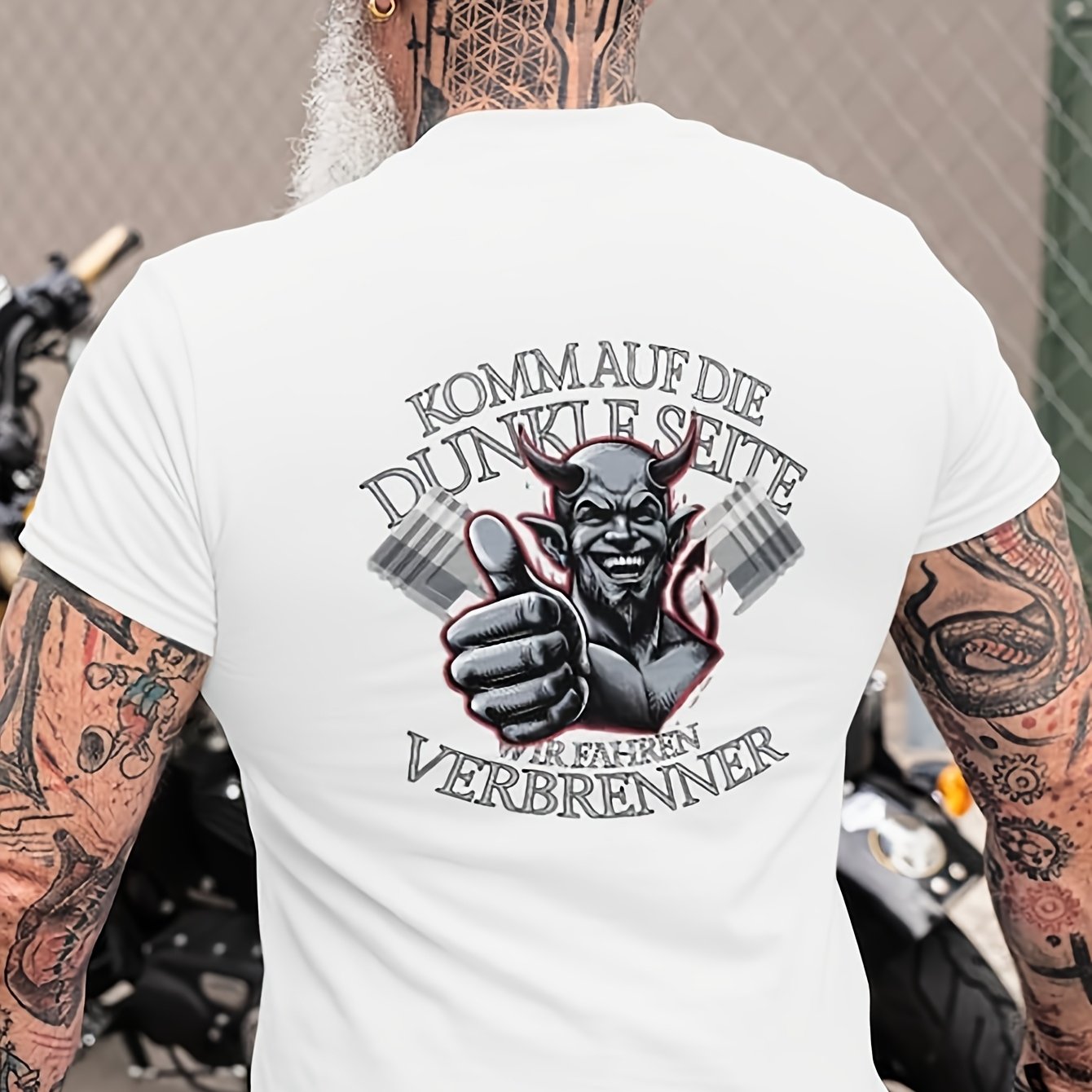 Men' Motorcycle T-shirt With Motorcycle-themed Print - Biker Apparel Gift Suitable For , Round Neck Casual Shirt, Machine Washable Wear For Riding, Festivals & Everyday Outfits (motorcycle Rider)